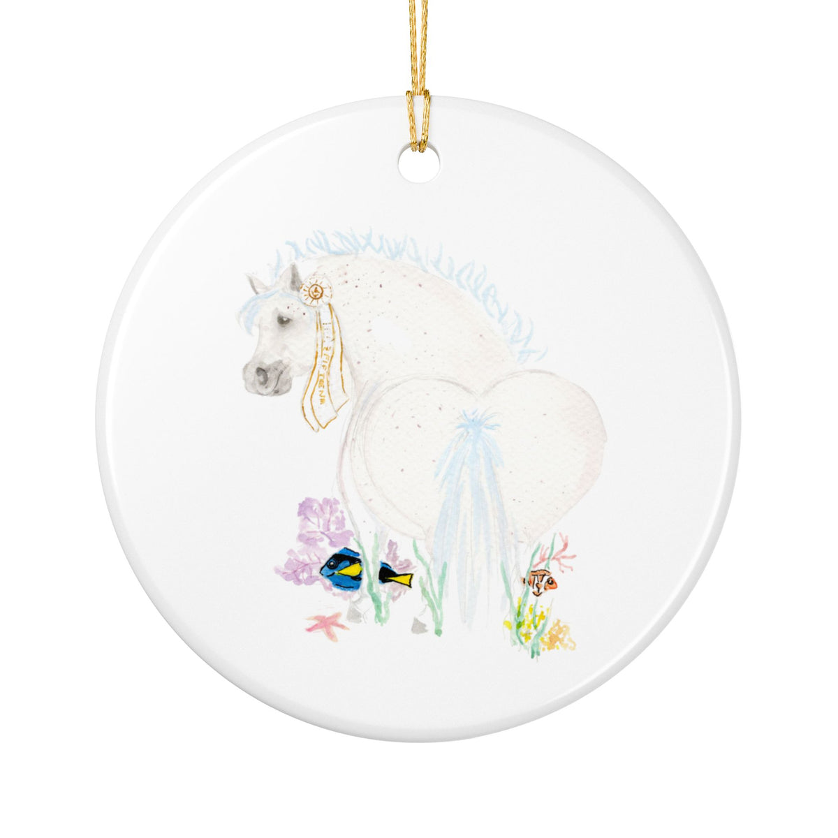 Dory Ceramic Ornament — Cute Black Pony Holiday Decoration