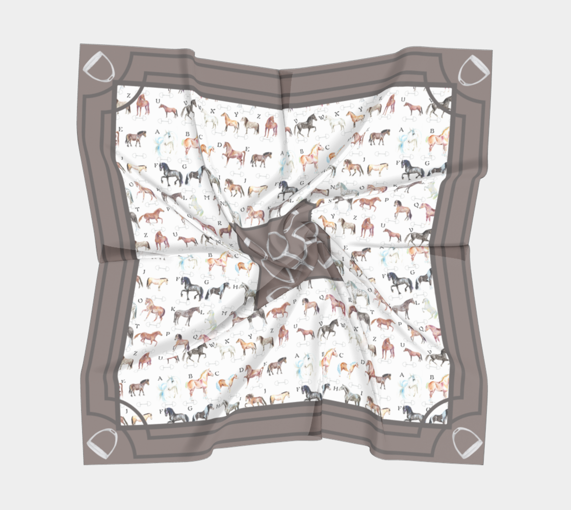 Abc Horse Breeds scarf