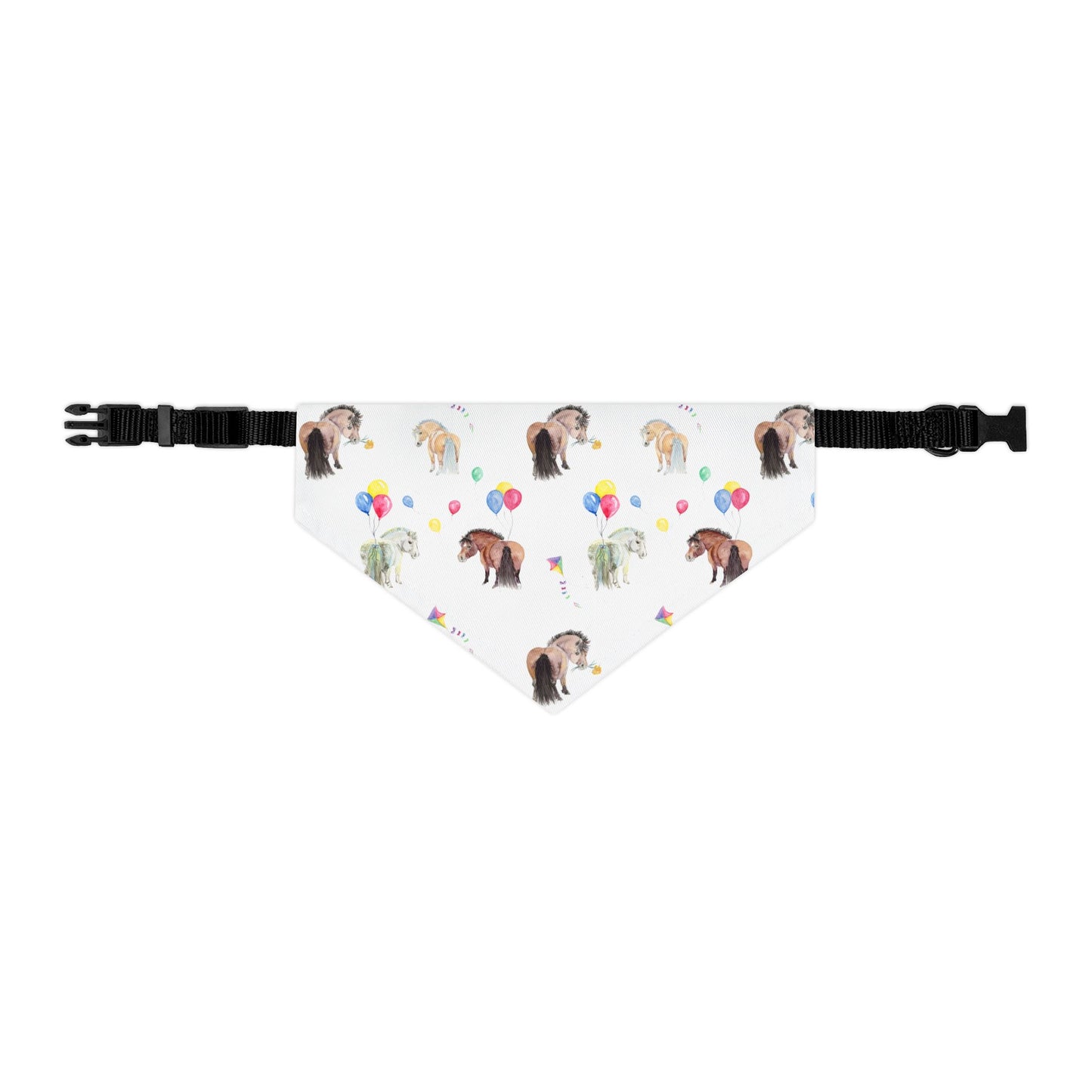 Adorable Pony Balloon Print Pet Bandana Collar