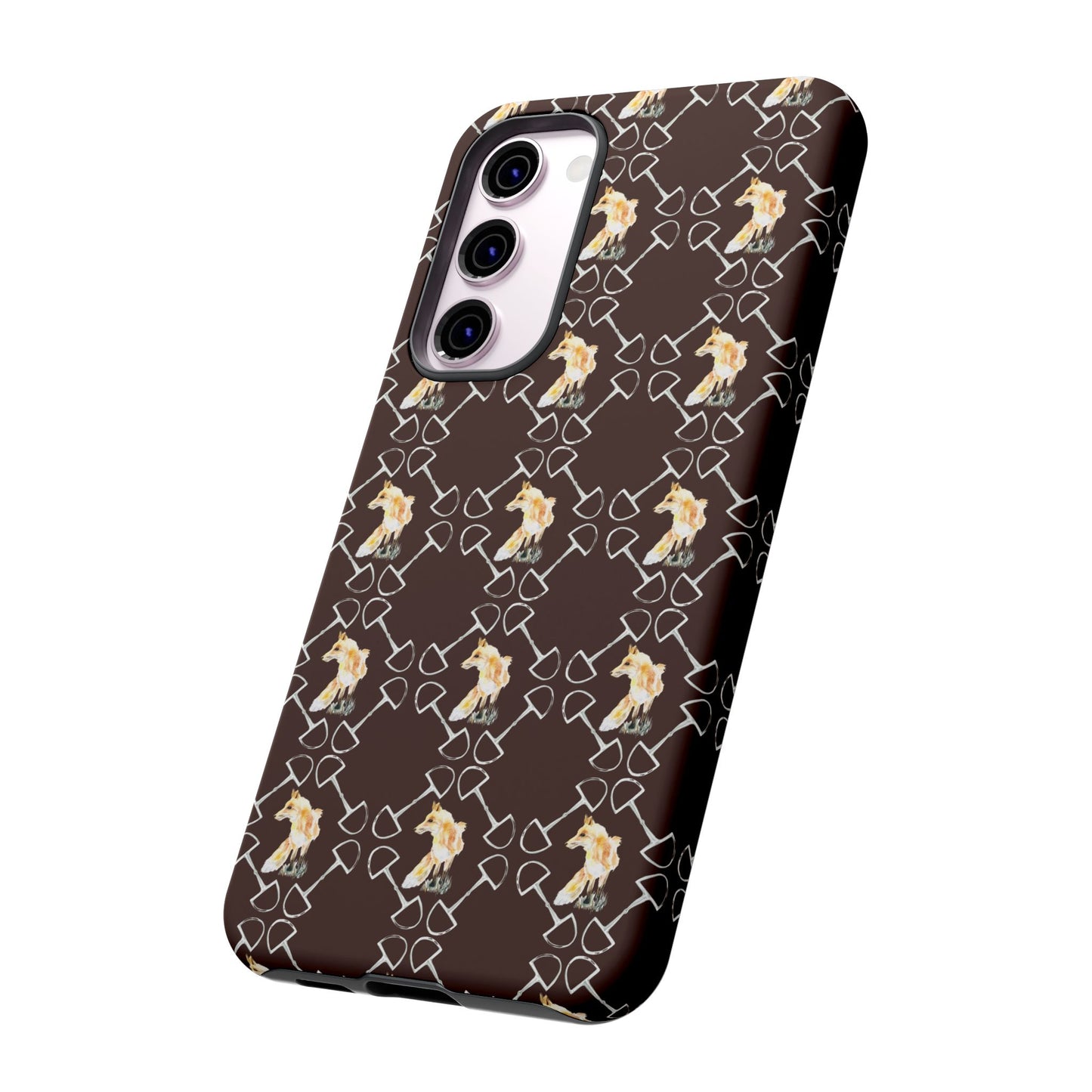 Spring Foxes and Bits in Hazelnut Tough Phone Case