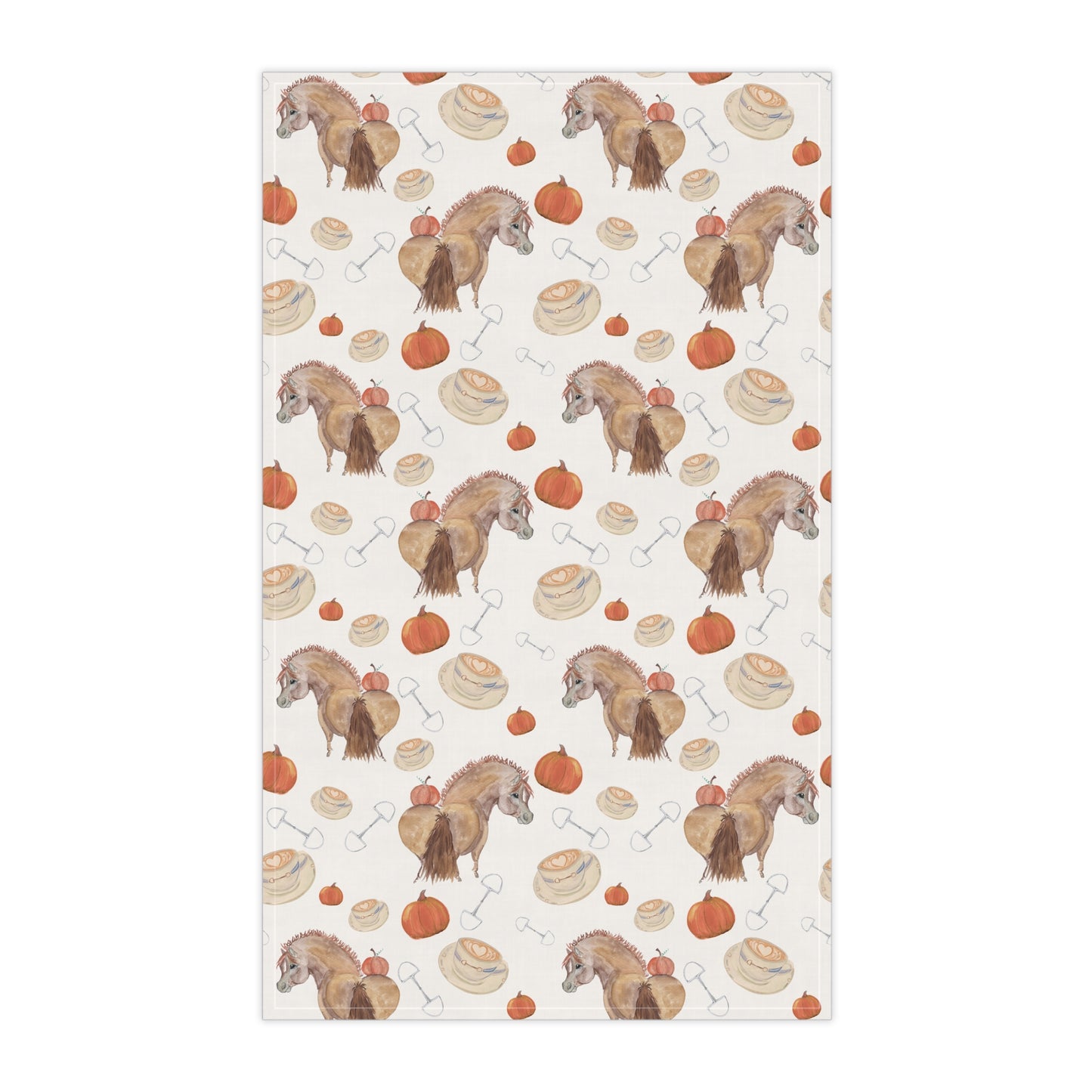 Adorable Pumpkin Spice Pony PrintTea Towels (cotton)