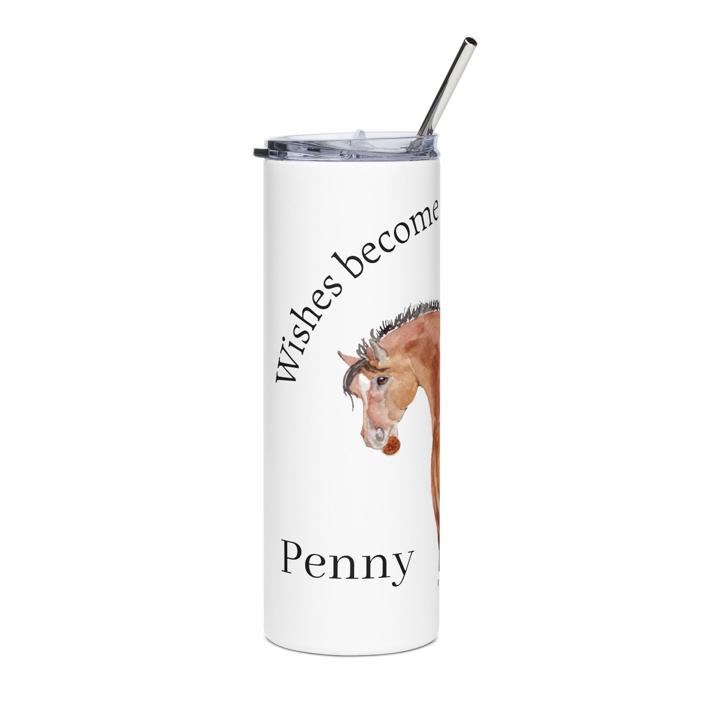 20oz Stainless Tumbler — Adorable Little Penny "Wishes become dreams, Dreams come true