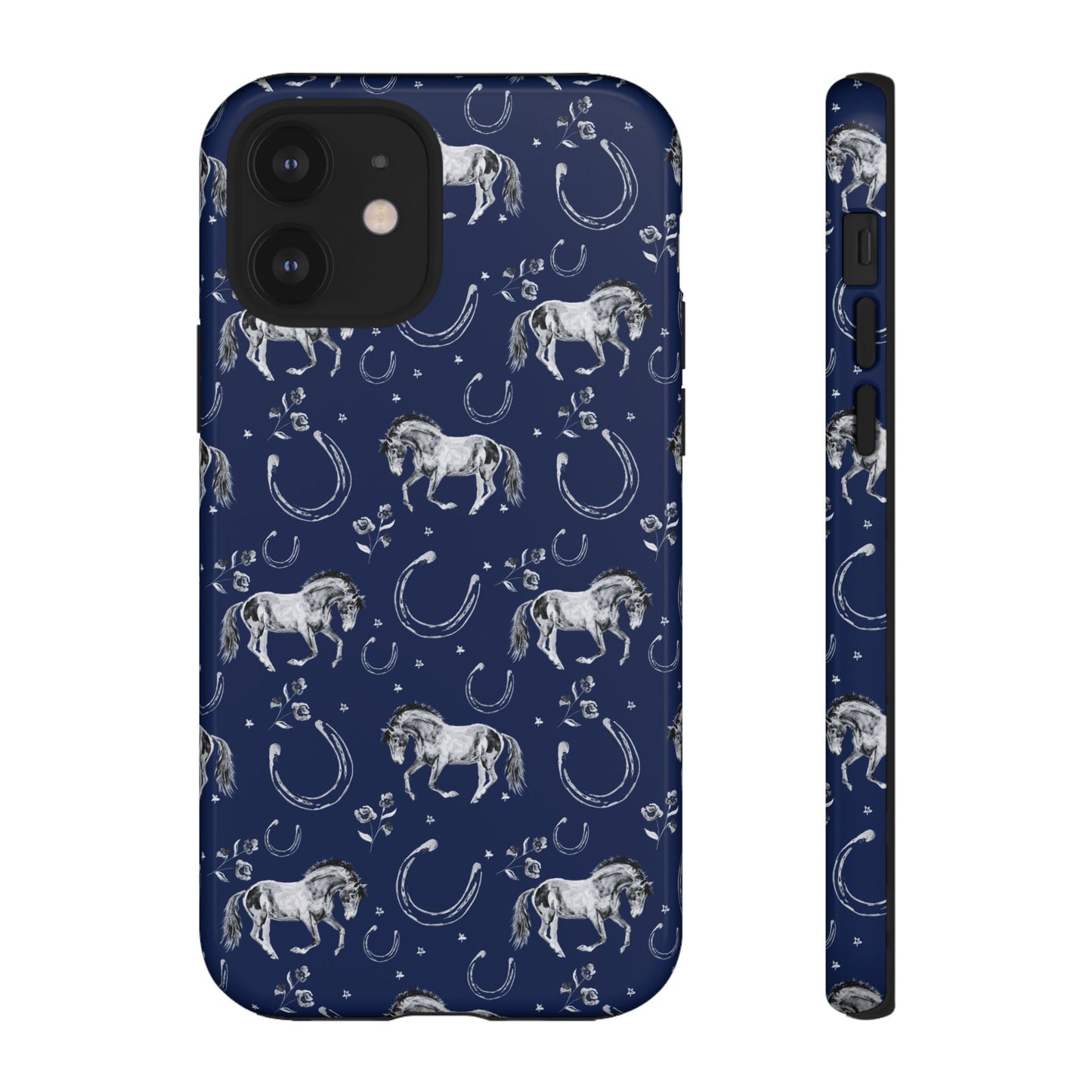 Lucky Mustang Tough Phone Case in Navy