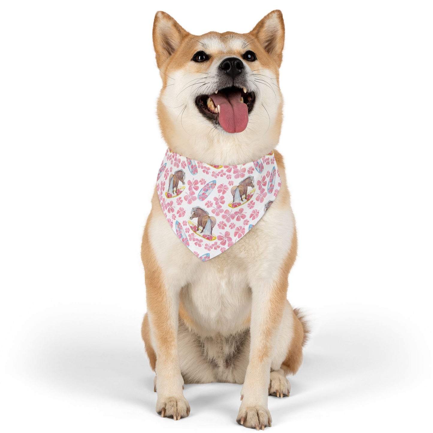 Adorable surfer print Pet Bandana Collar