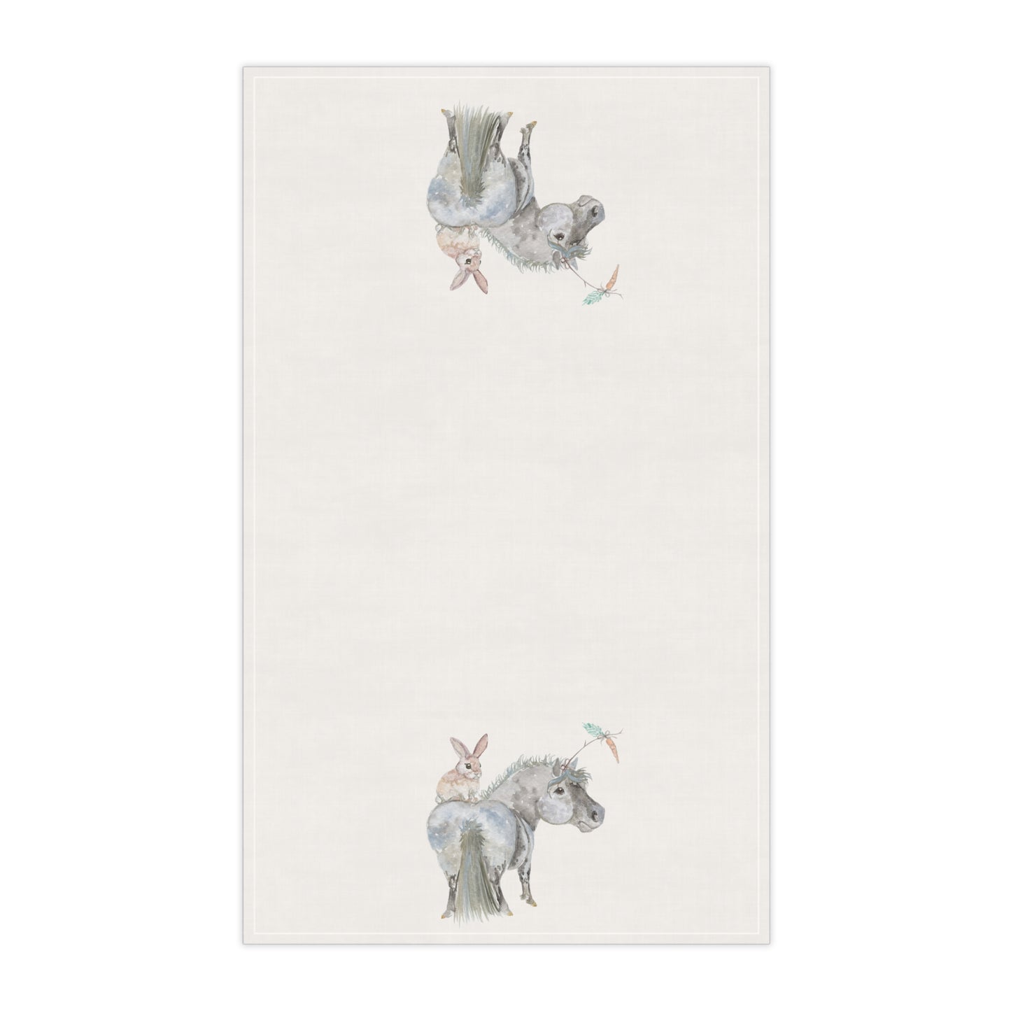 Adorable Bonnie Bunny and Carrots Pony  - Tea Towels (cotton,)