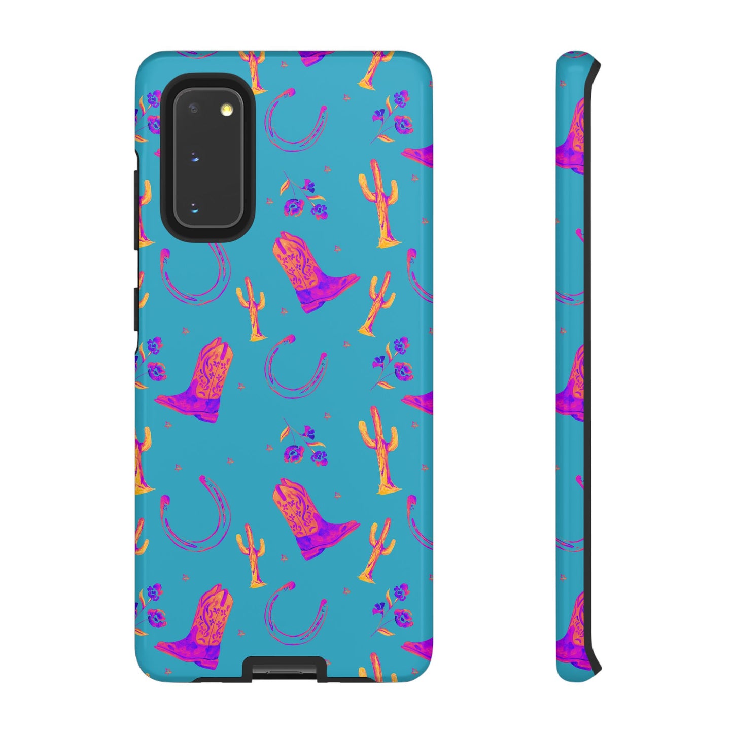 Lucky Boots in Teal Tough Phone Case