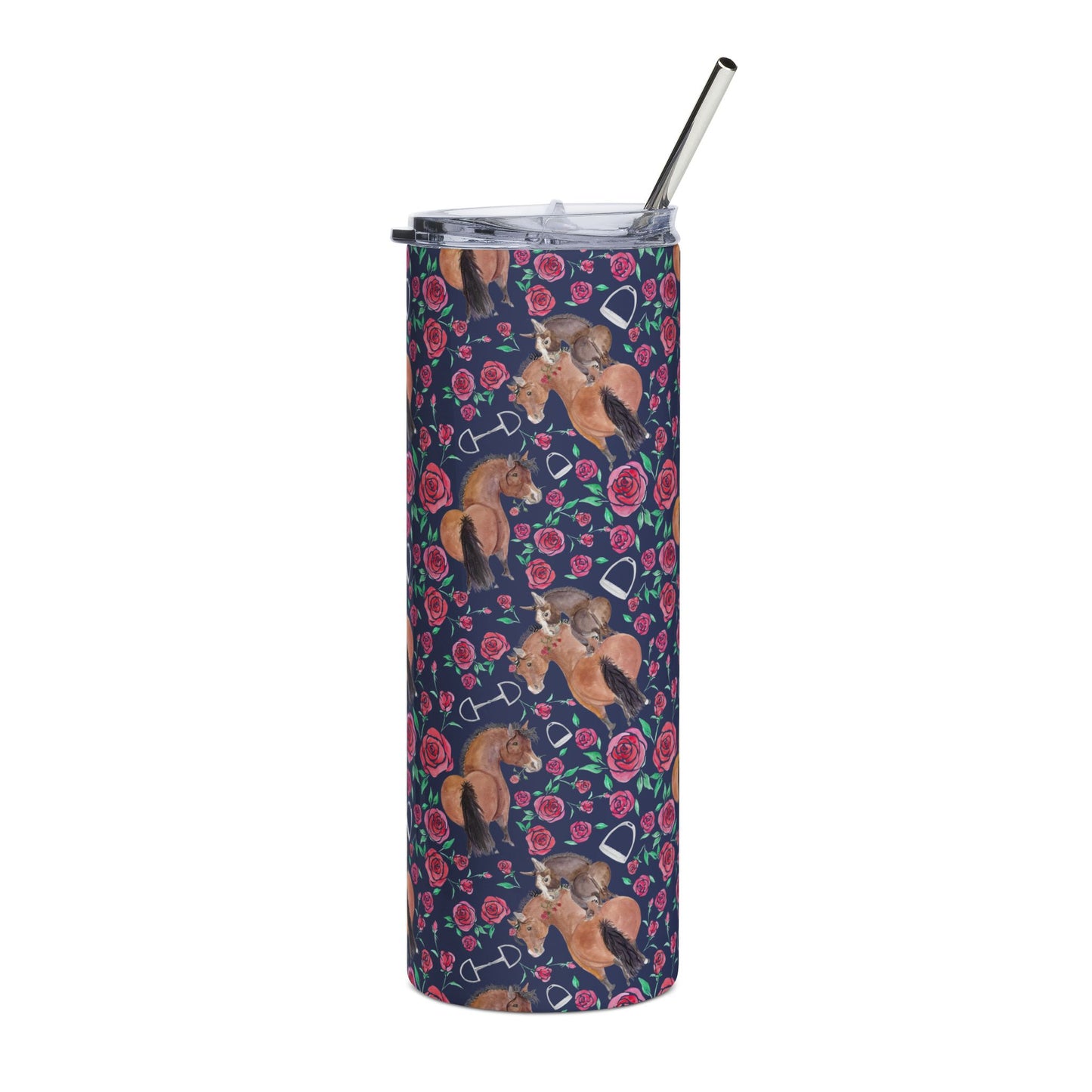 20oz Stainless Tumbler — Adorable Little Rose and Rico