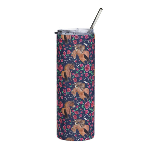 20oz Stainless Tumbler — Adorable Little Rose and Rico