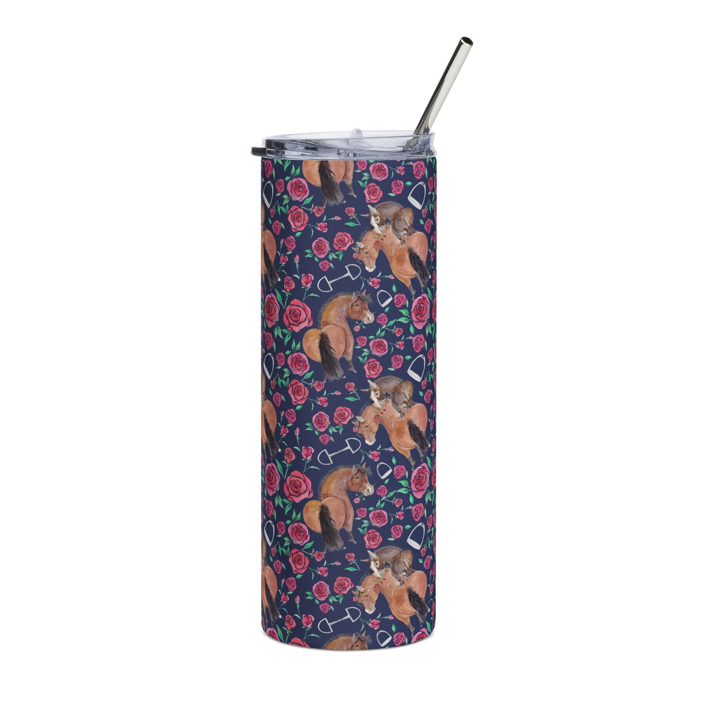 20oz Stainless Tumbler — Adorable Little Rose and Rico