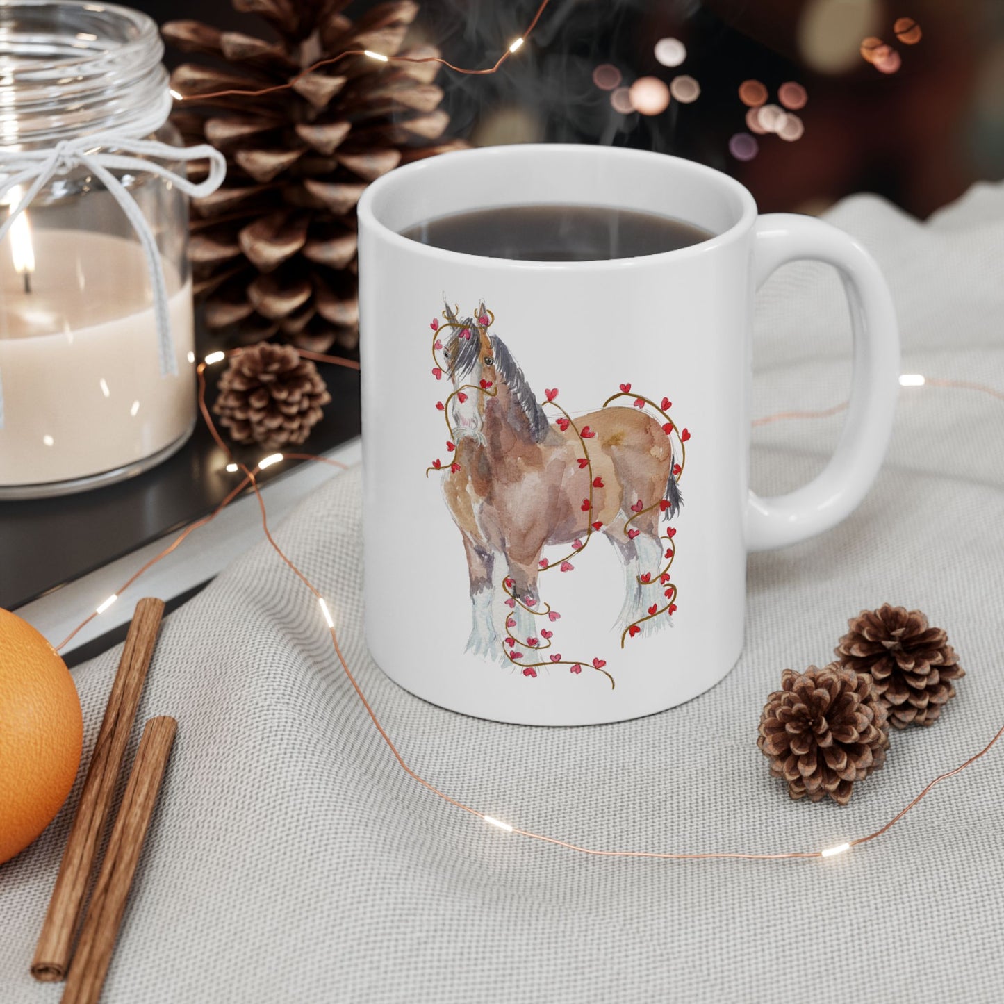 I Mustache you to be my Valentine- Clydesdale Mug