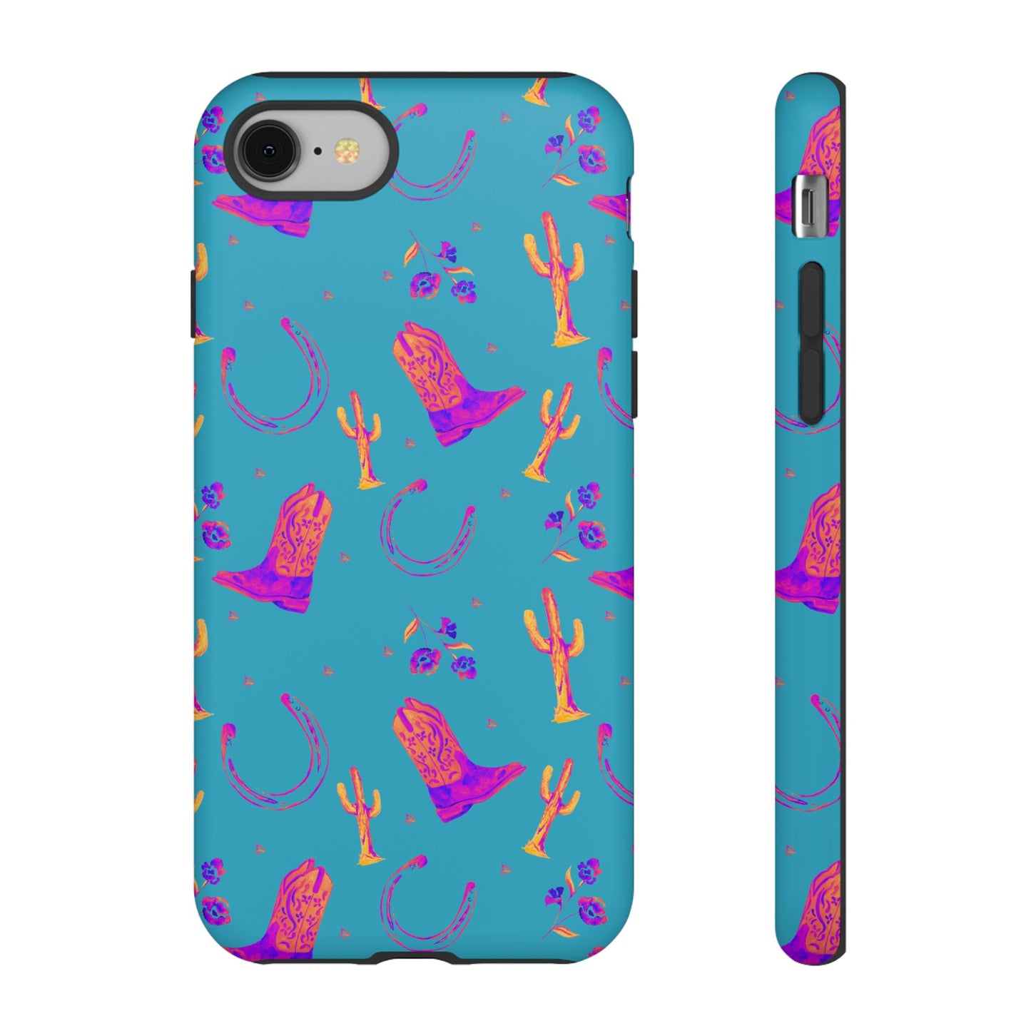 Lucky Boots in Teal Tough Phone Case