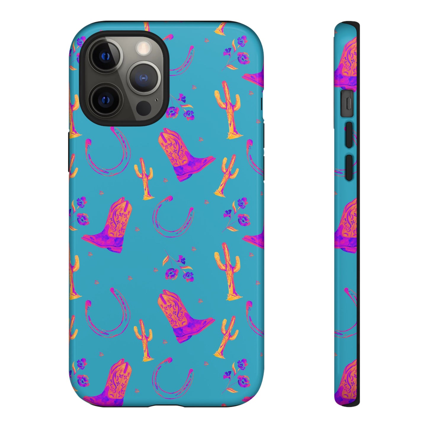 Lucky Boots in Teal Tough Phone Case