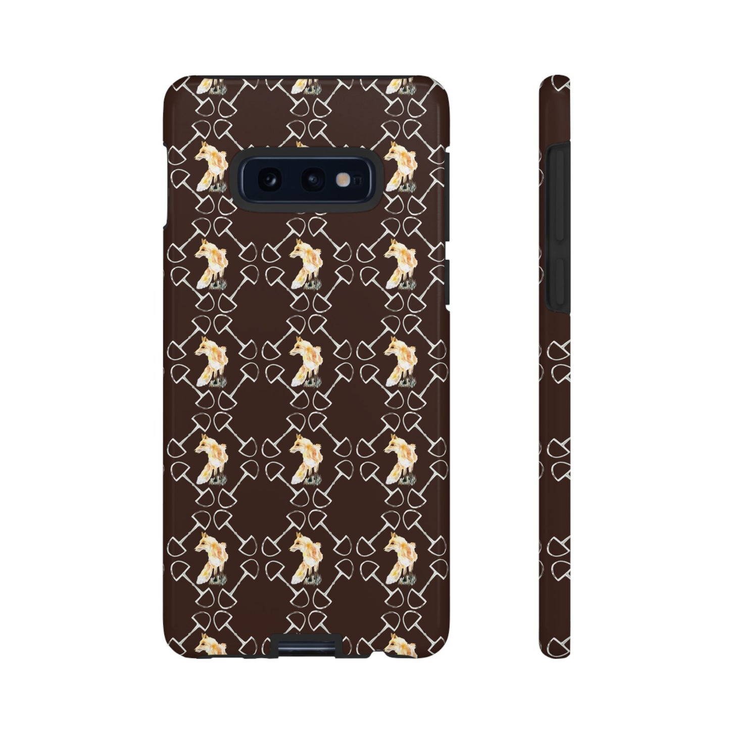 Spring Foxes and Bits in Hazelnut Tough Phone Case