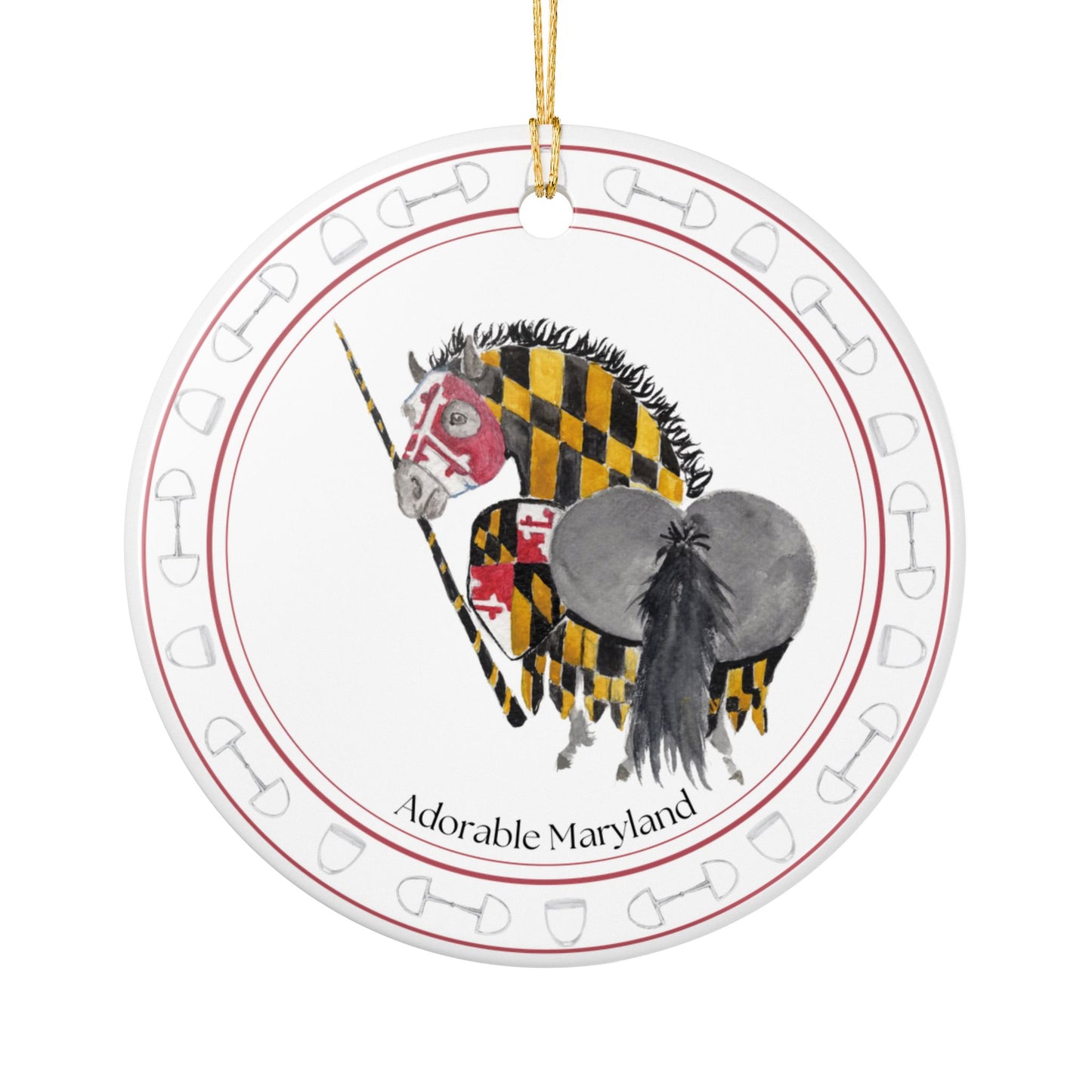 Adorable Maryland Ceramic Ornaments, Custom Holiday Decor, 2-Sided Christmas Ornament, Unique Gift, Home Decoration, Keepsake