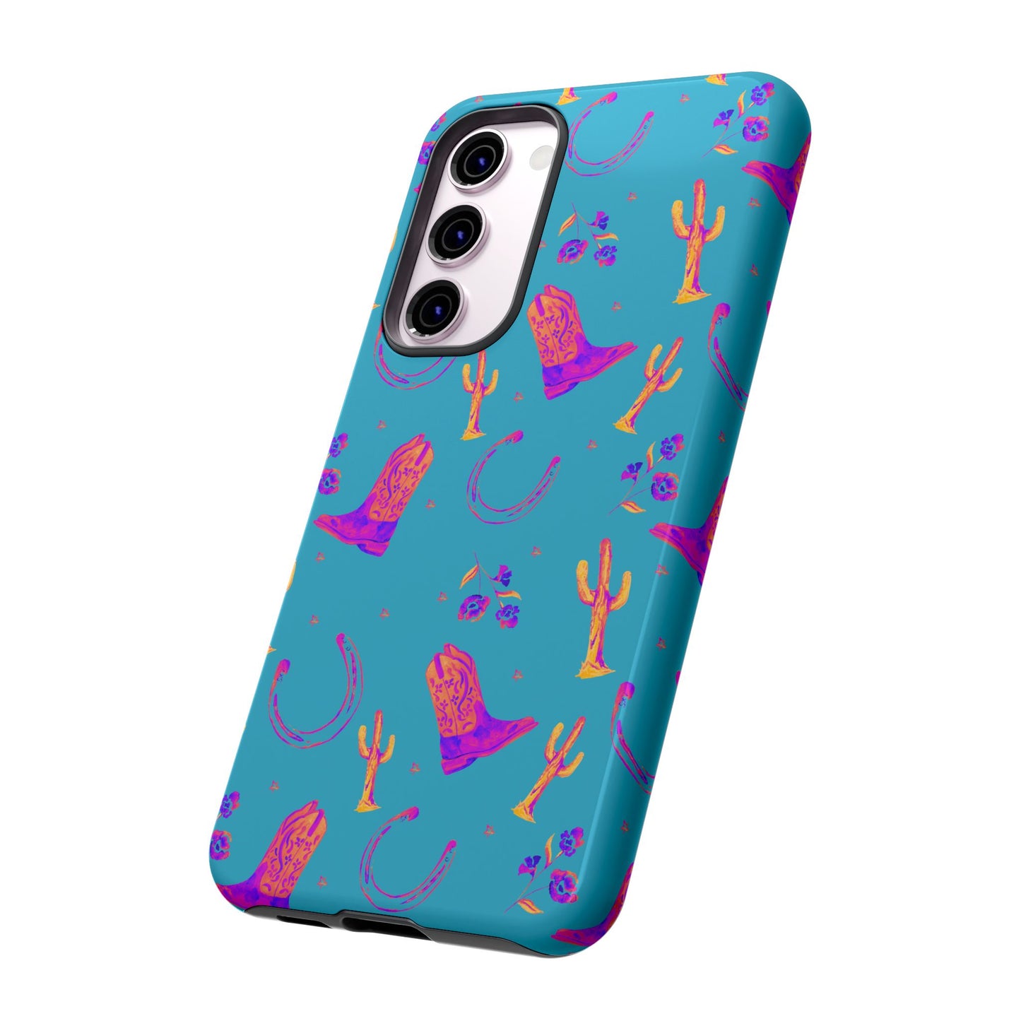 Lucky Boots in Teal Tough Phone Case