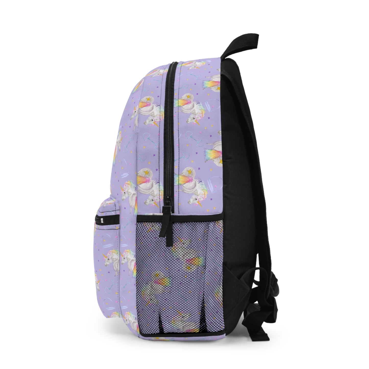 Adorable Little Unicorn Rainbow Ponies in Lavender Backpack