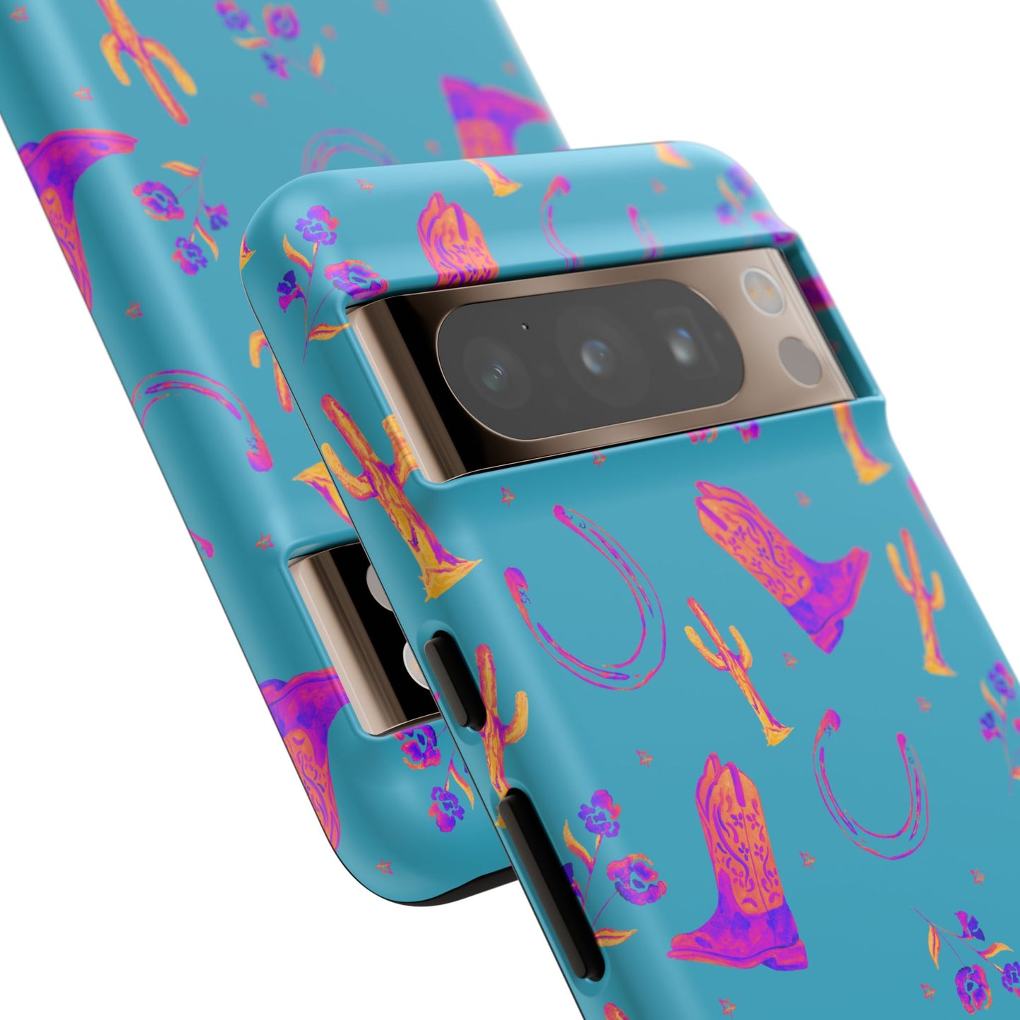 Lucky Boots in Teal Tough Phone Case