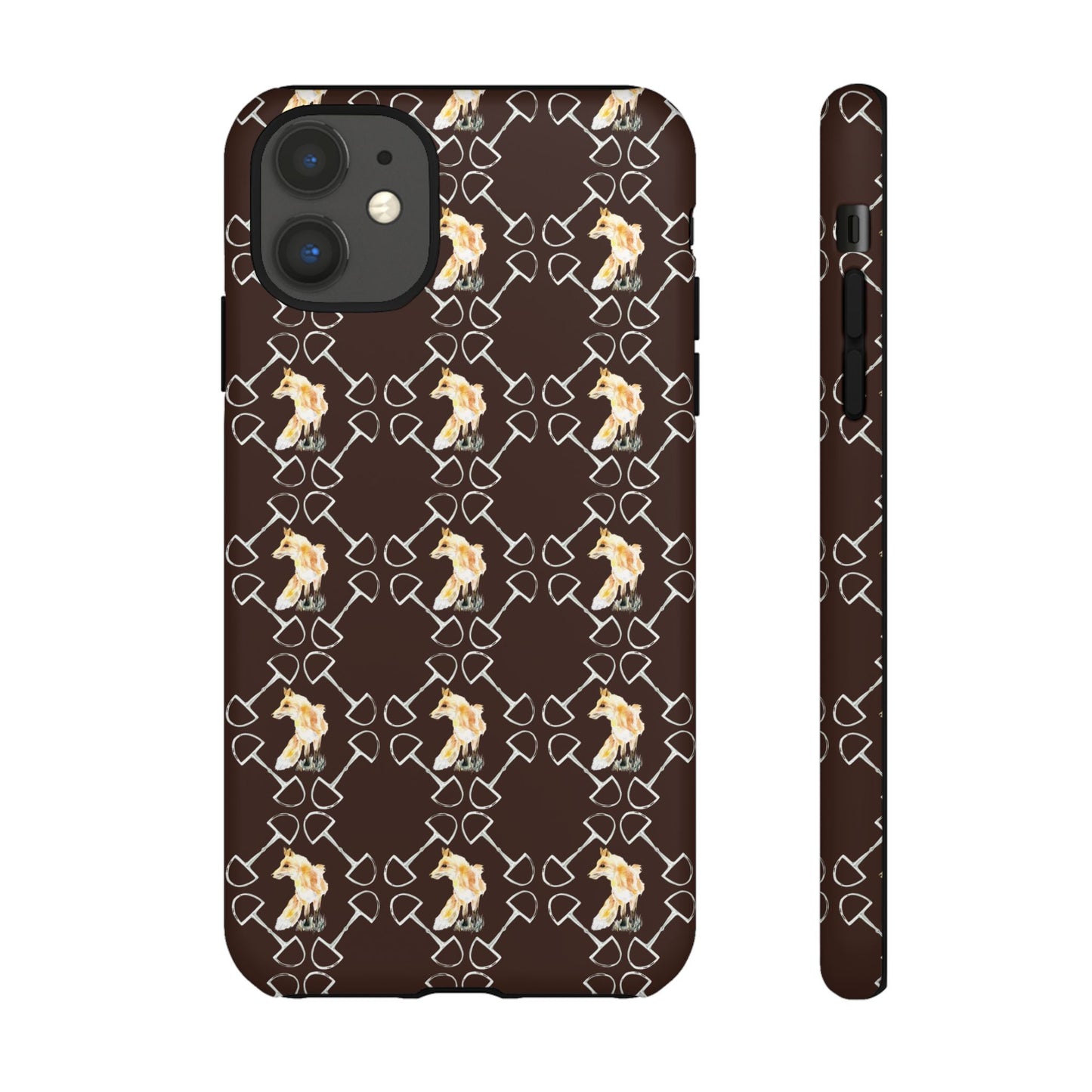 Spring Foxes and Bits in Hazelnut Tough Phone Case