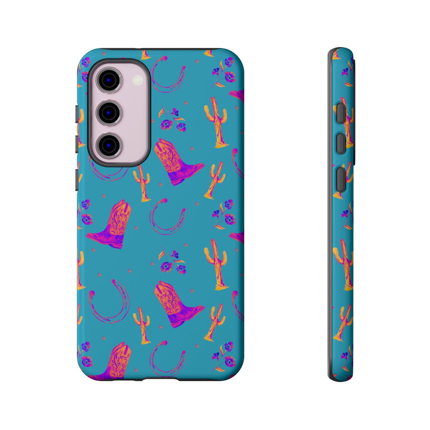 Lucky Boots in Teal Tough Phone Case