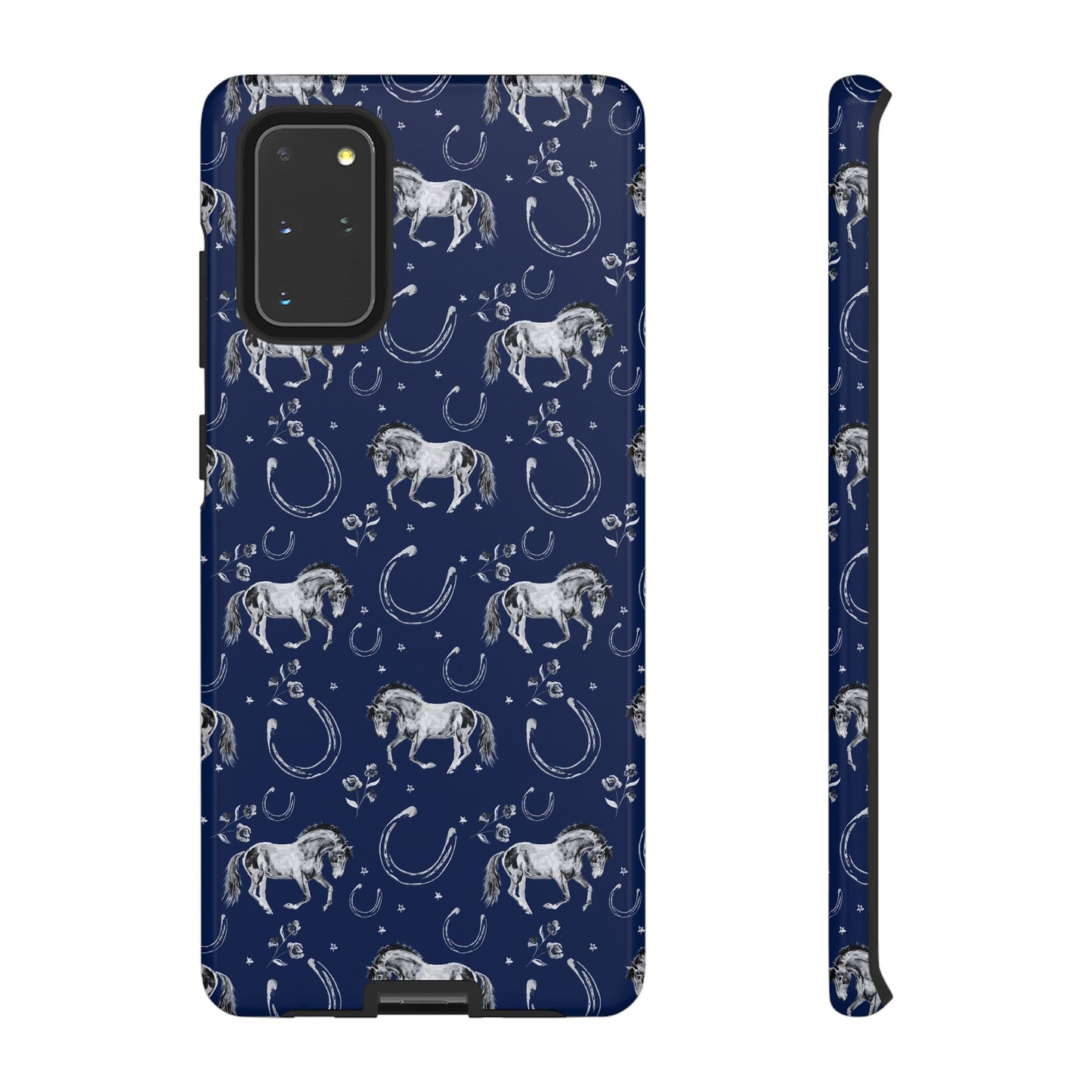 Lucky Mustang Tough Phone Case in Navy