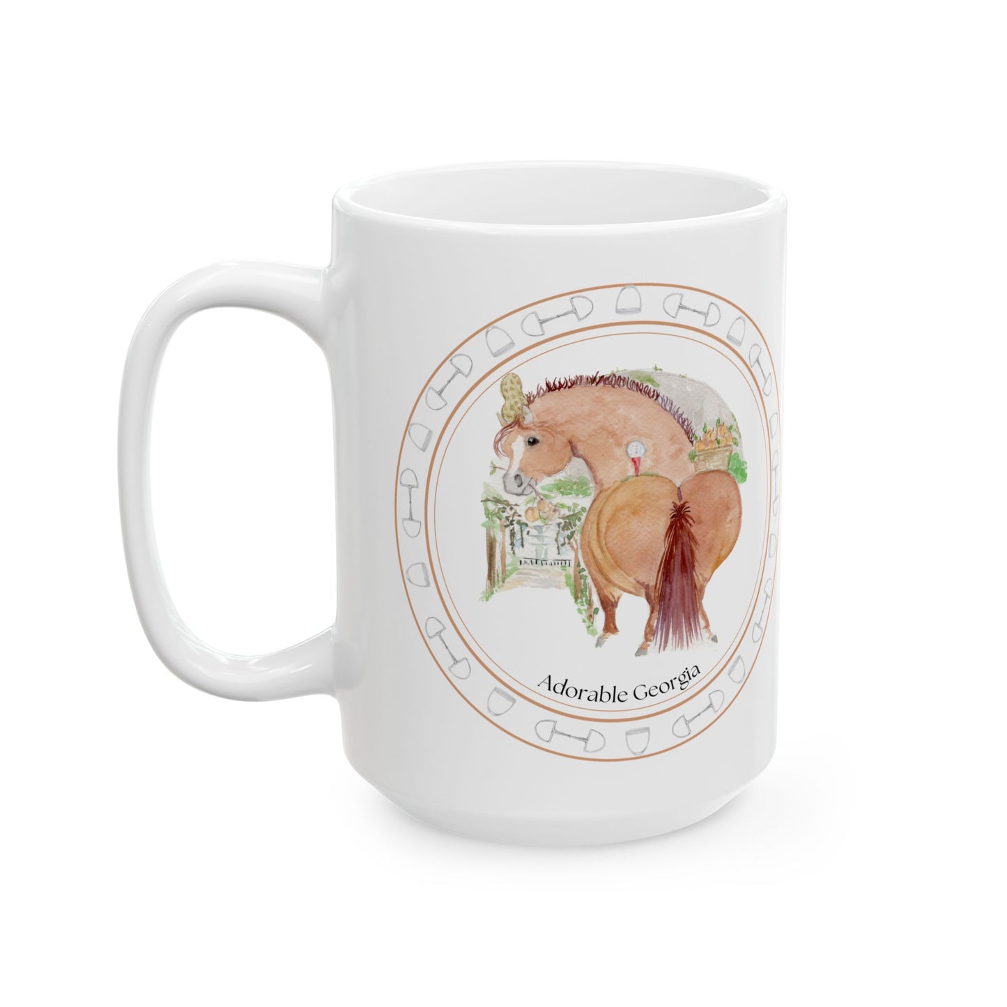 Adorable Georgia  Mug — 'She’s Got Her Peaches Picked' Ceramic Coffee Mug