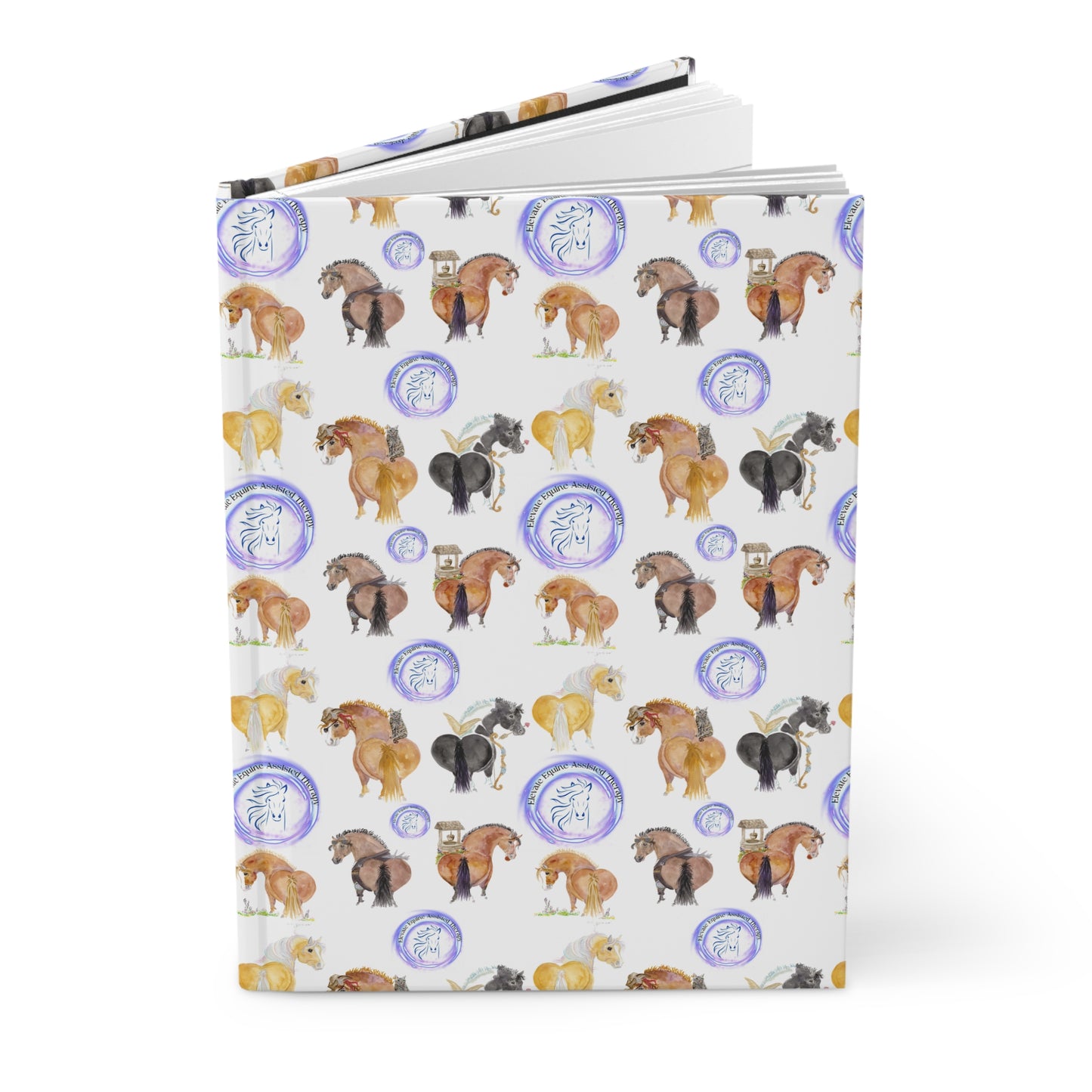 Hardcover Journal Matte -Adorable little Elevate Equine Herd