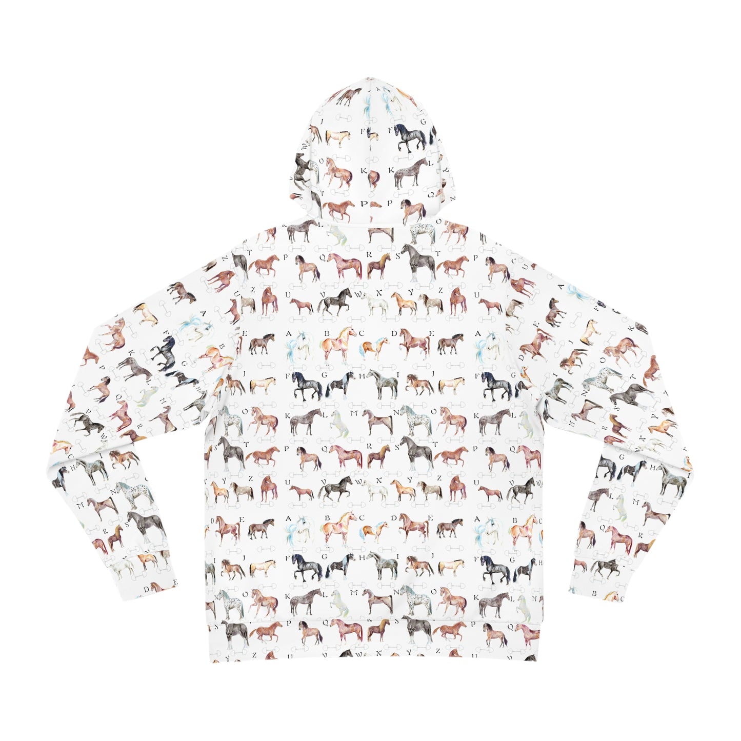 ABC Horse Breeds Fashion Hoodie (AOP)