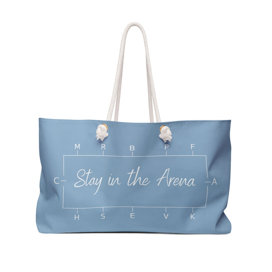 Stay in the Arena Weekender Bag- dusty blue