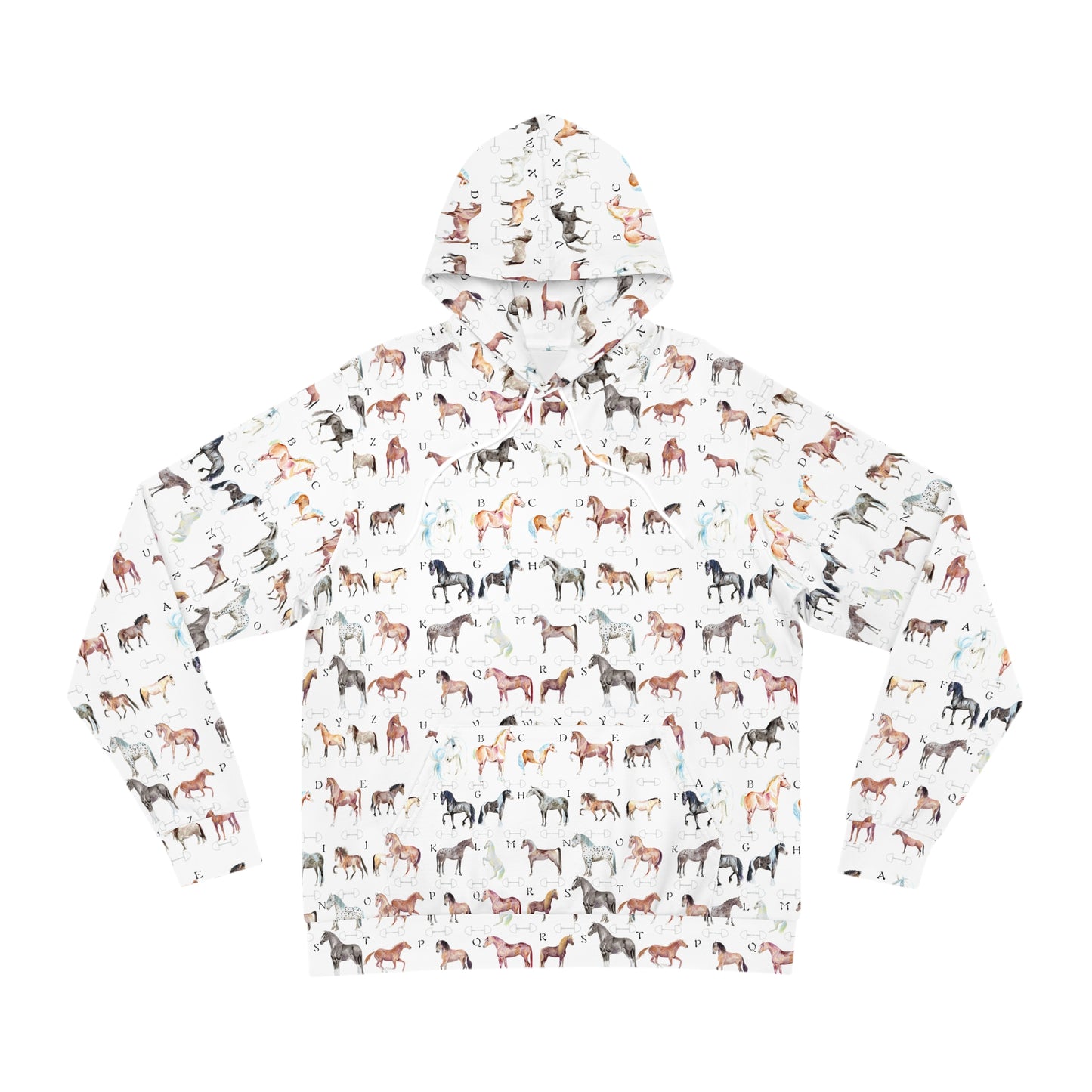 ABC Horse Breeds Fashion Hoodie (AOP)