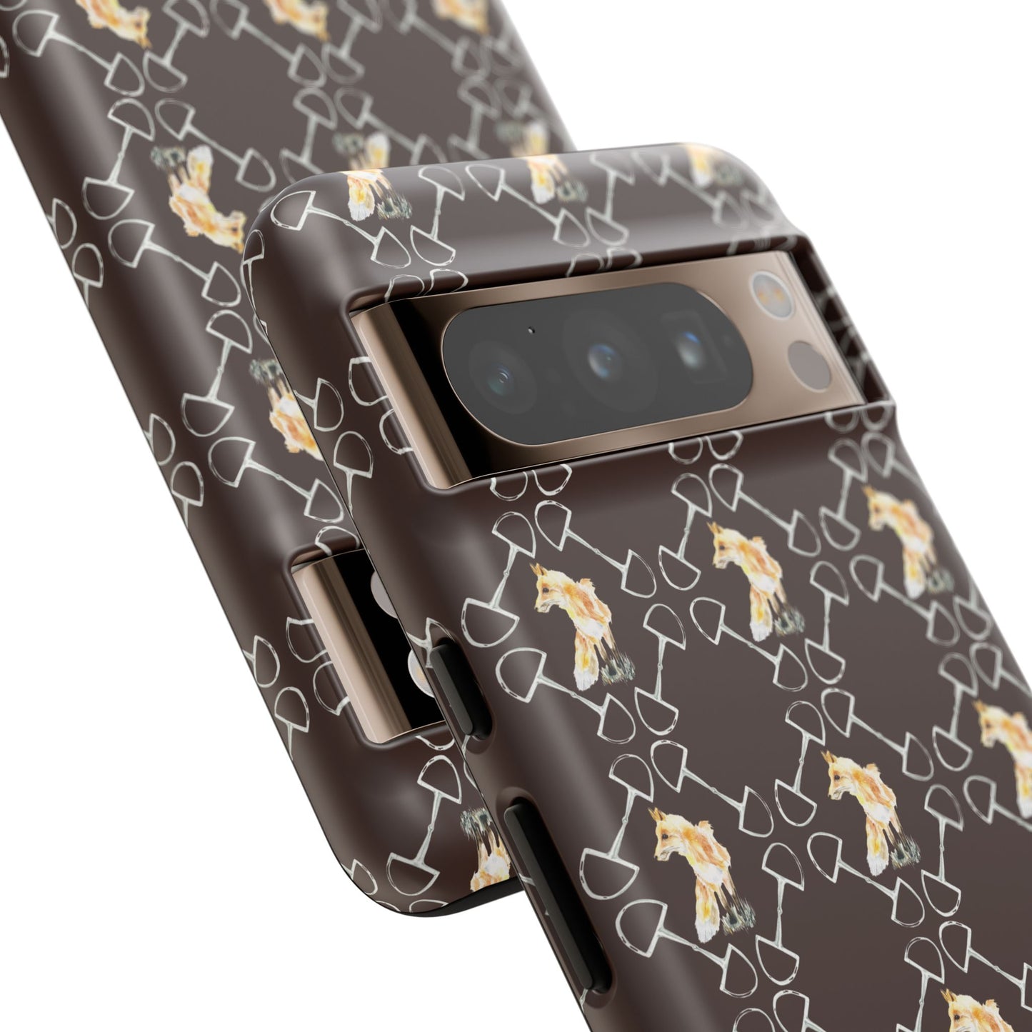 Spring Foxes and Bits in Hazelnut Tough Phone Case