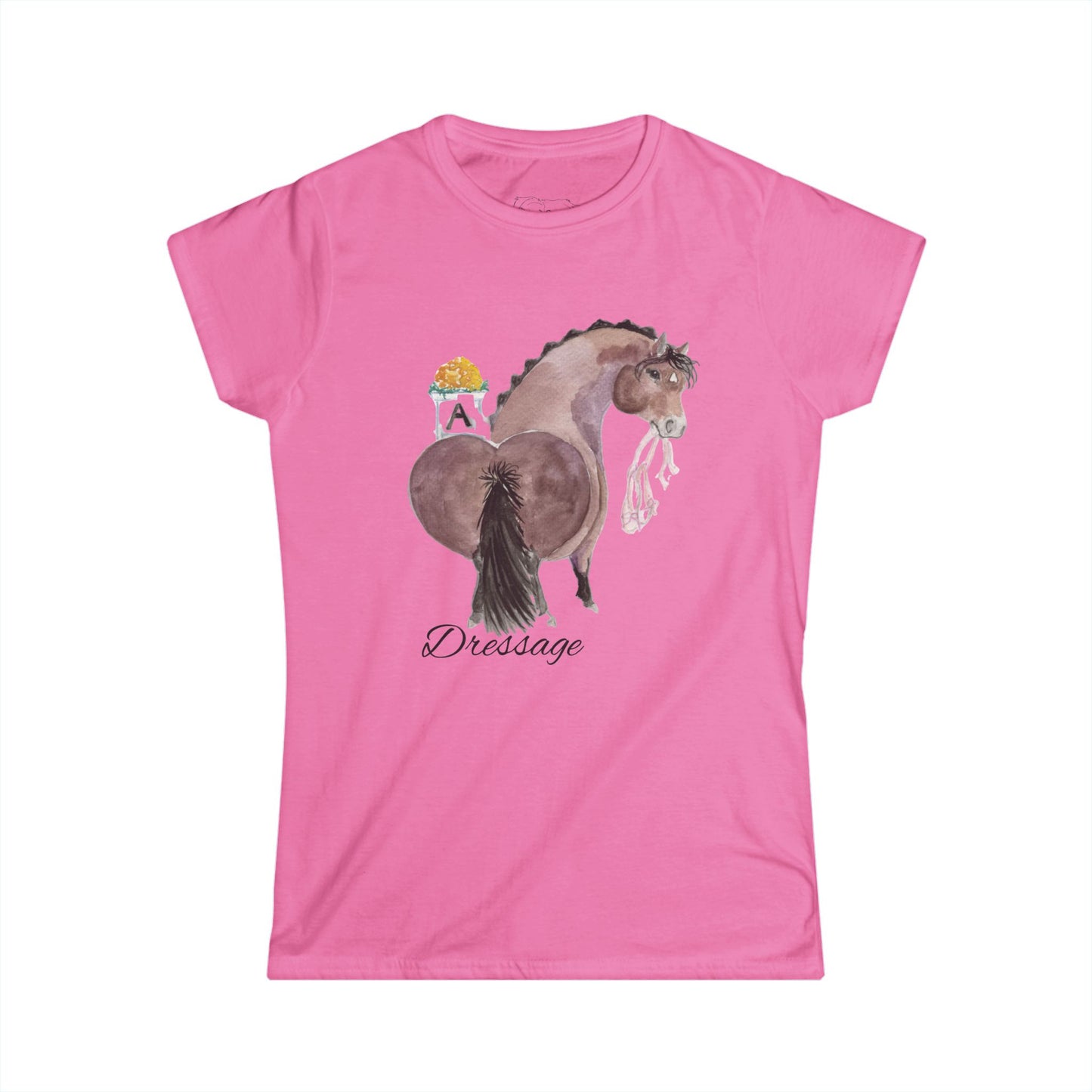 Women's Softstyle Tee- Adorable little Dressage