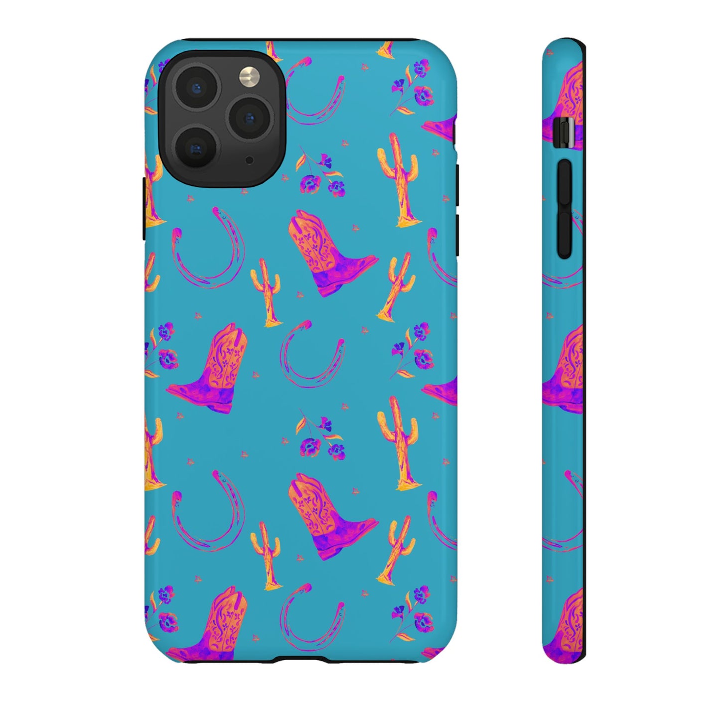 Lucky Boots in Teal Tough Phone Case