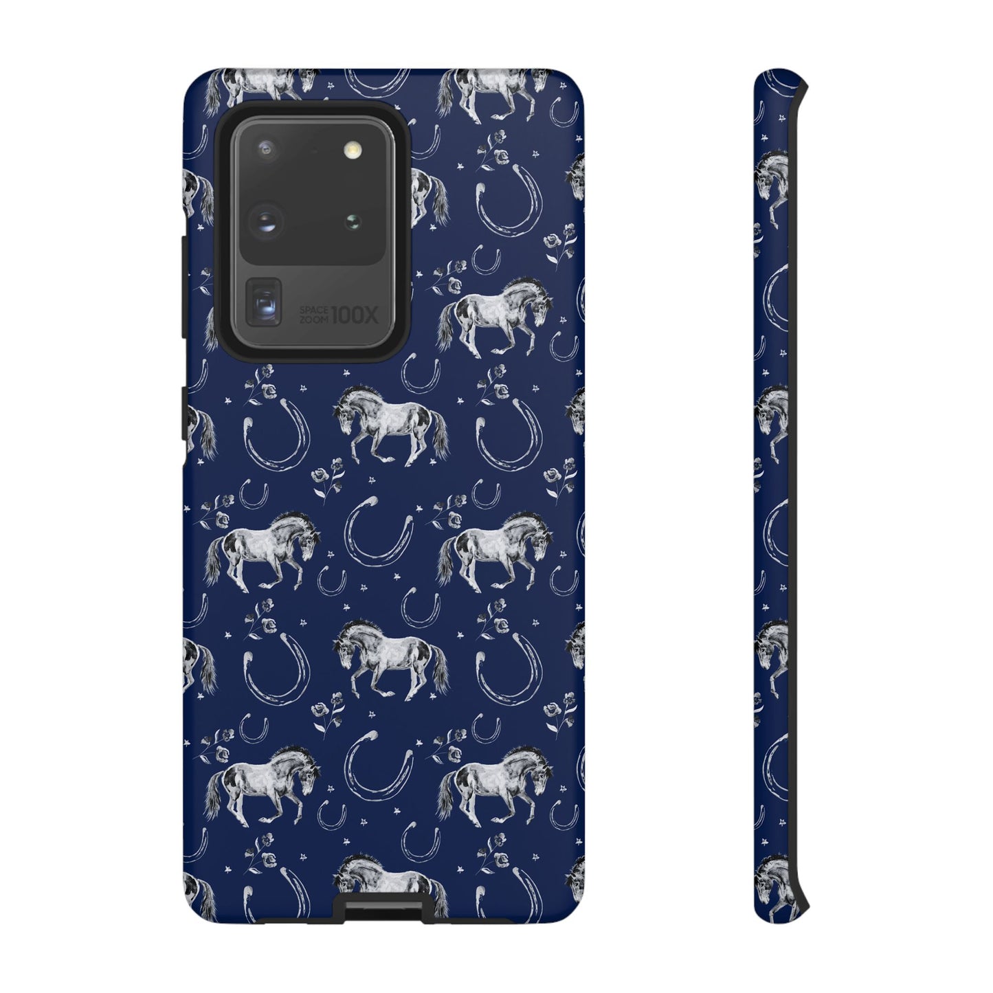 Lucky Mustang Tough Phone Case in Navy