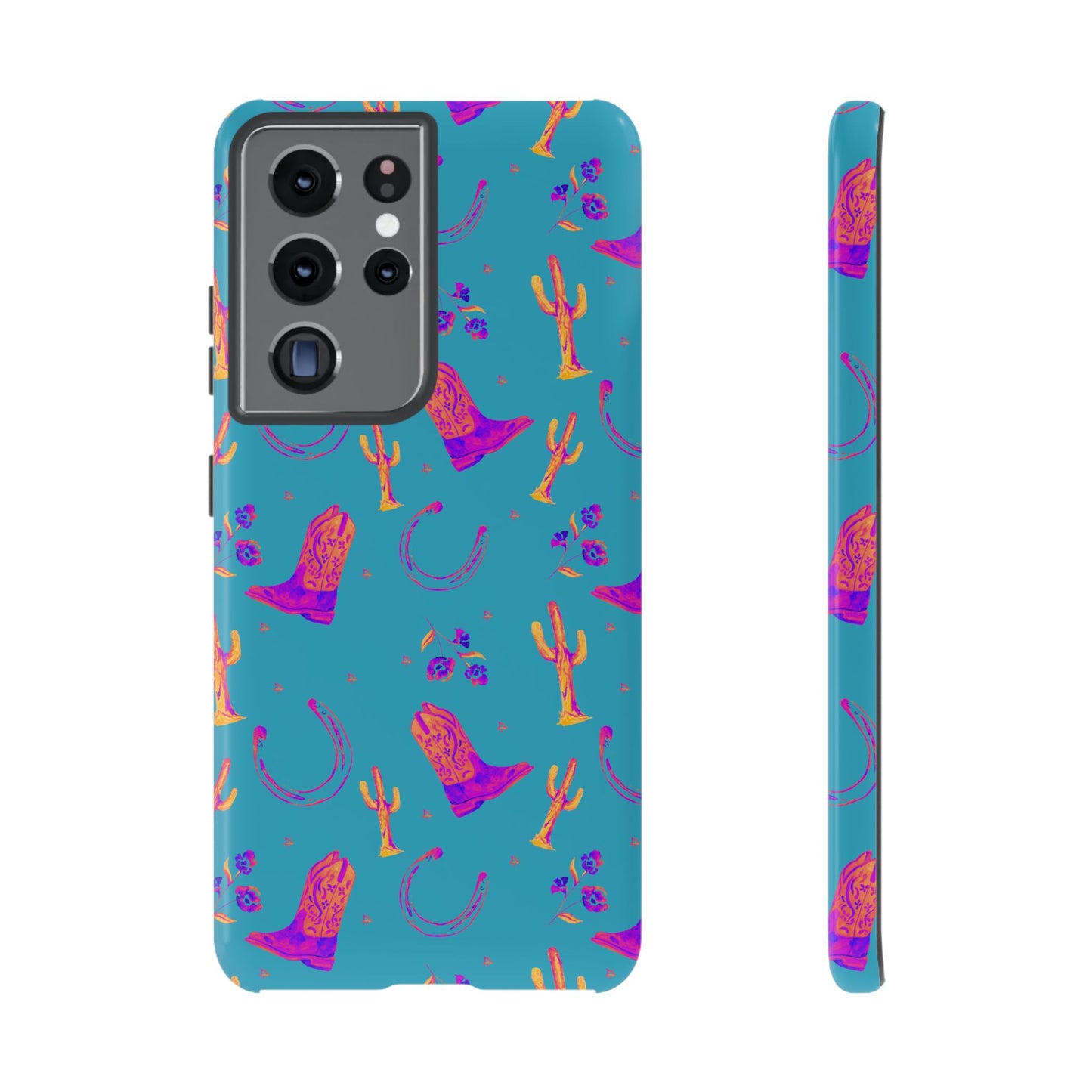 Lucky Boots in Teal Tough Phone Case