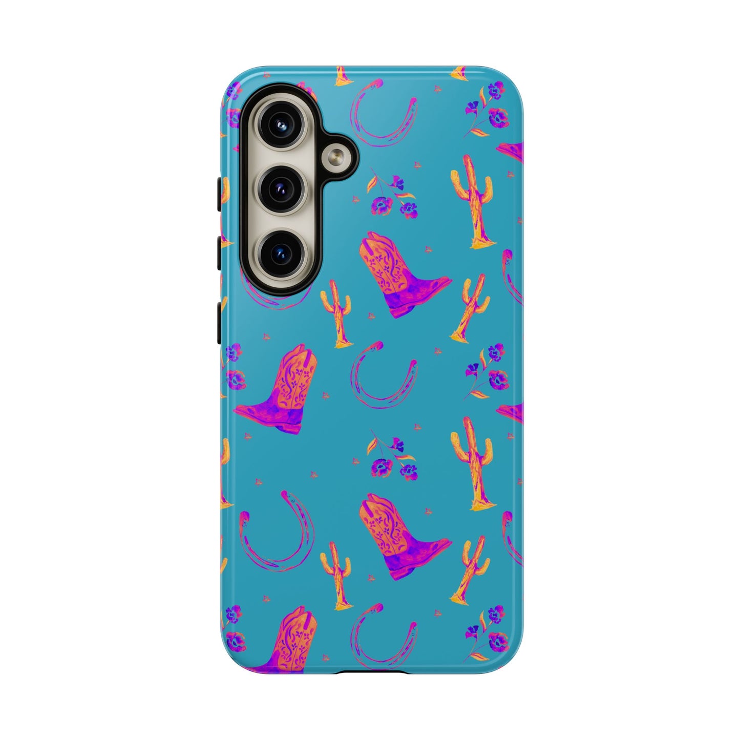 Lucky Boots in Teal Tough Phone Case