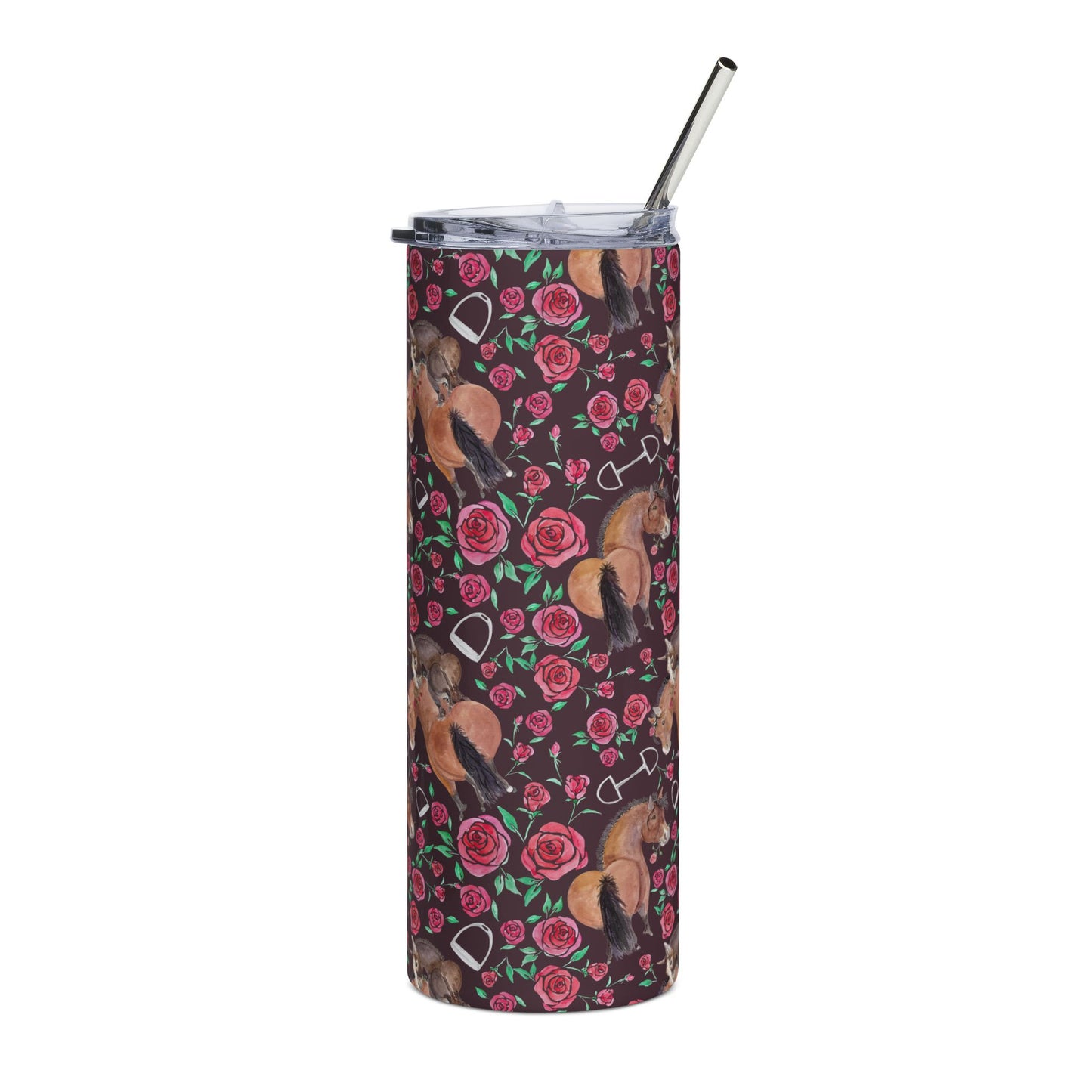 20oz Stainless Tumbler — Adorable Little rose and rico brown