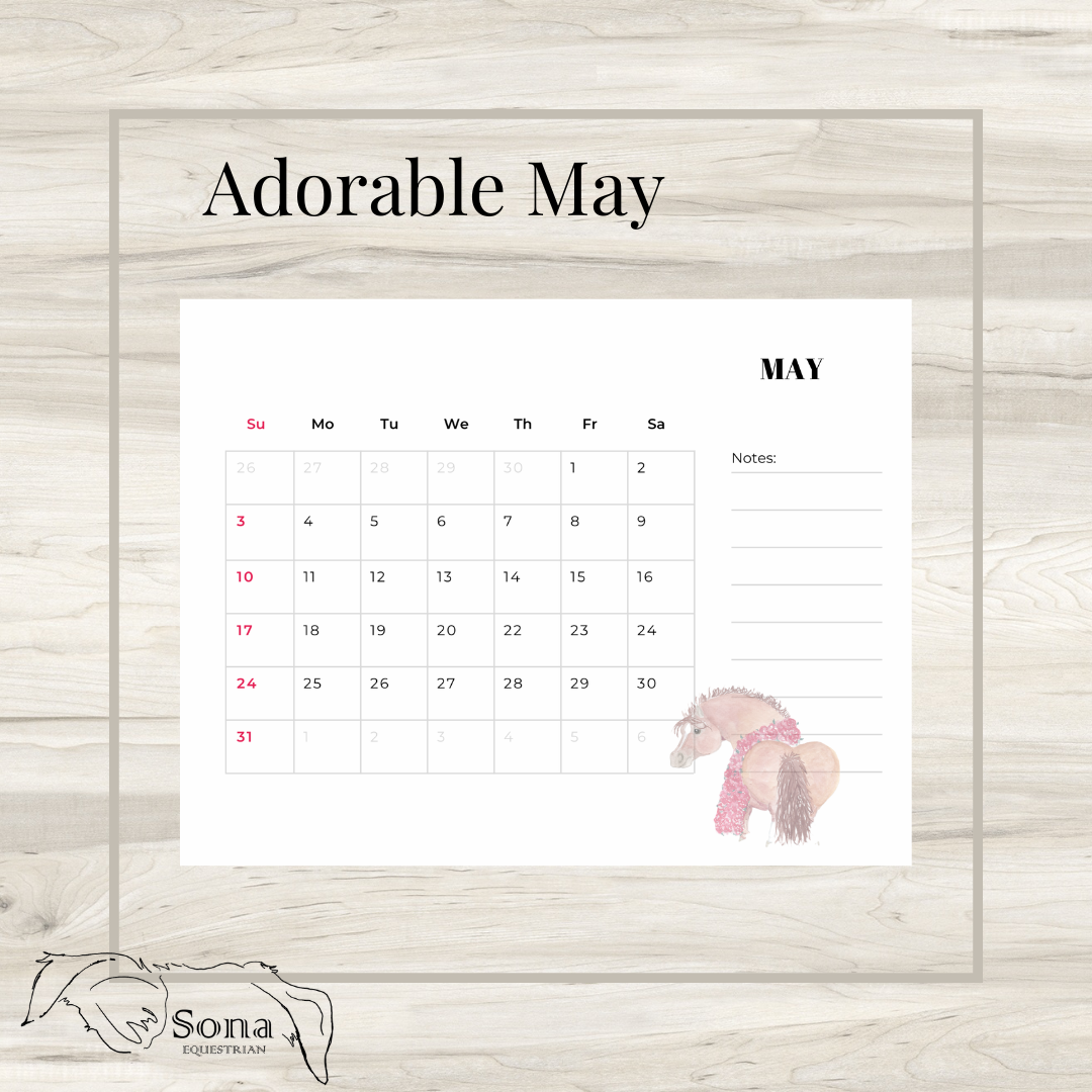 Adorable Ponies 2026 Calendar - Digital Download version