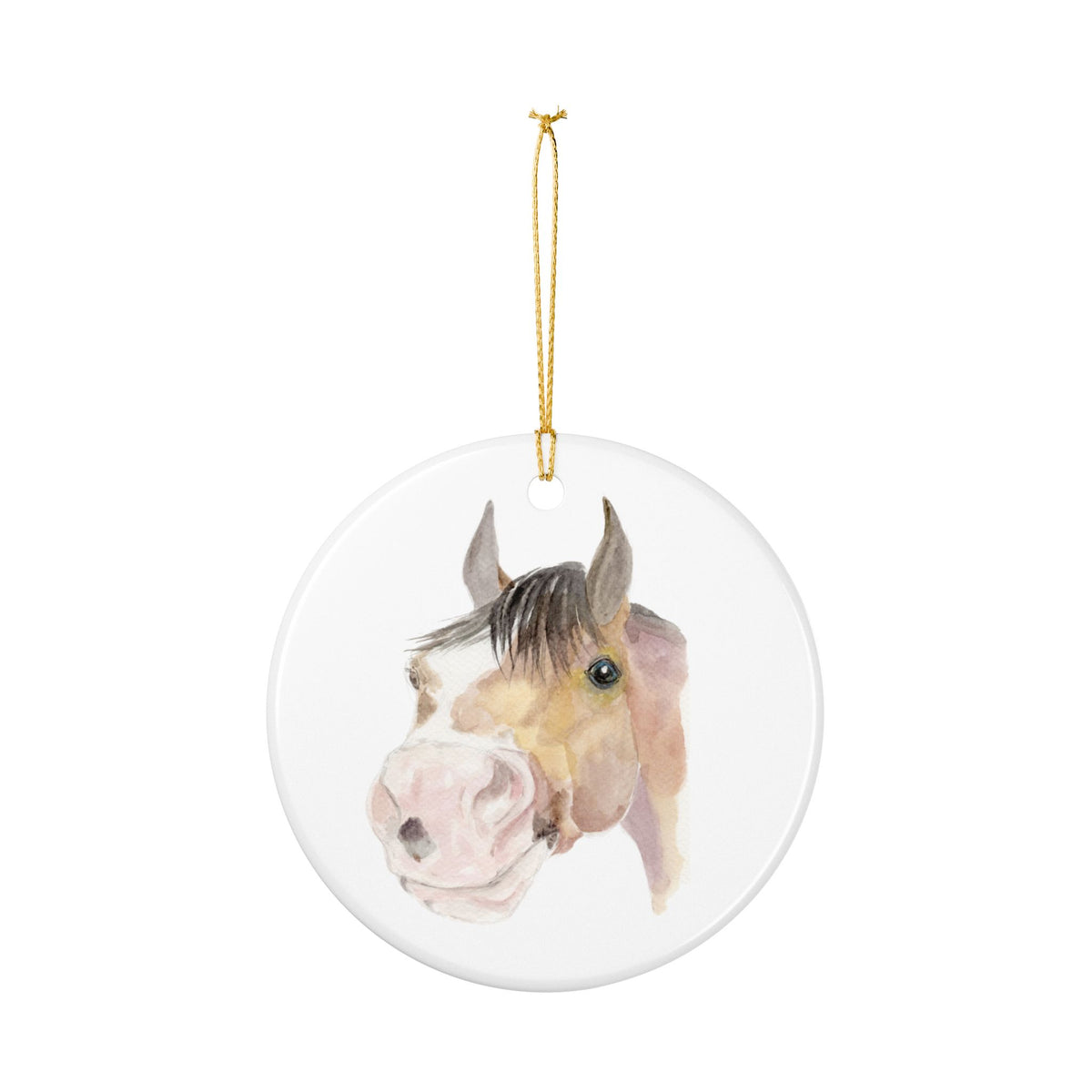 Truman Ceramic Ornament — Cute Black Pony Holiday Decoration