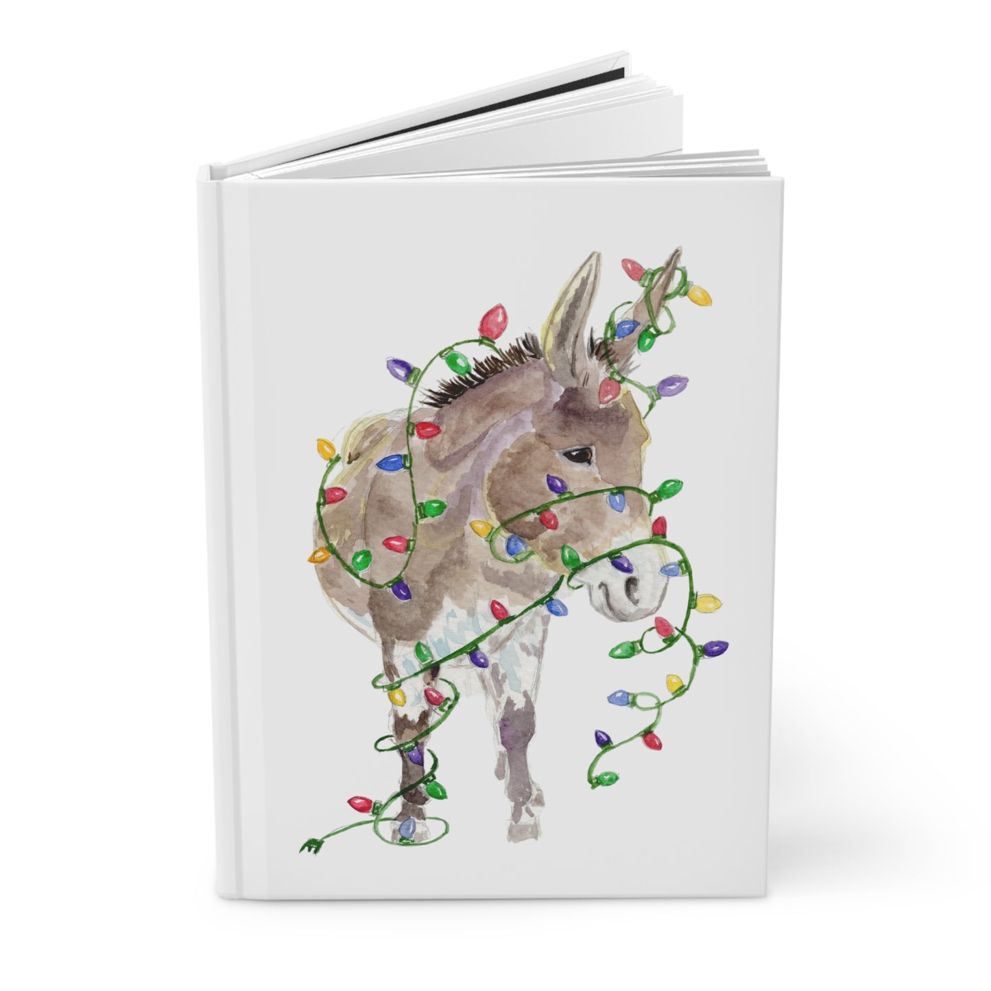 You Light Up My Christmas — Donkey Watercolor Journal