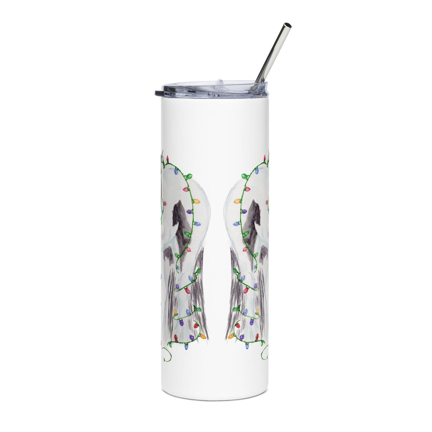 Gypsy Vanner Christmas Lights Tumbler Stainless Steel Tumbler (20 oz)