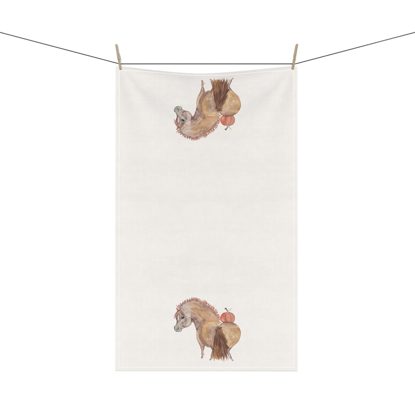 Adorable Pumpkin Spice Pony Tea Towels (cotton)