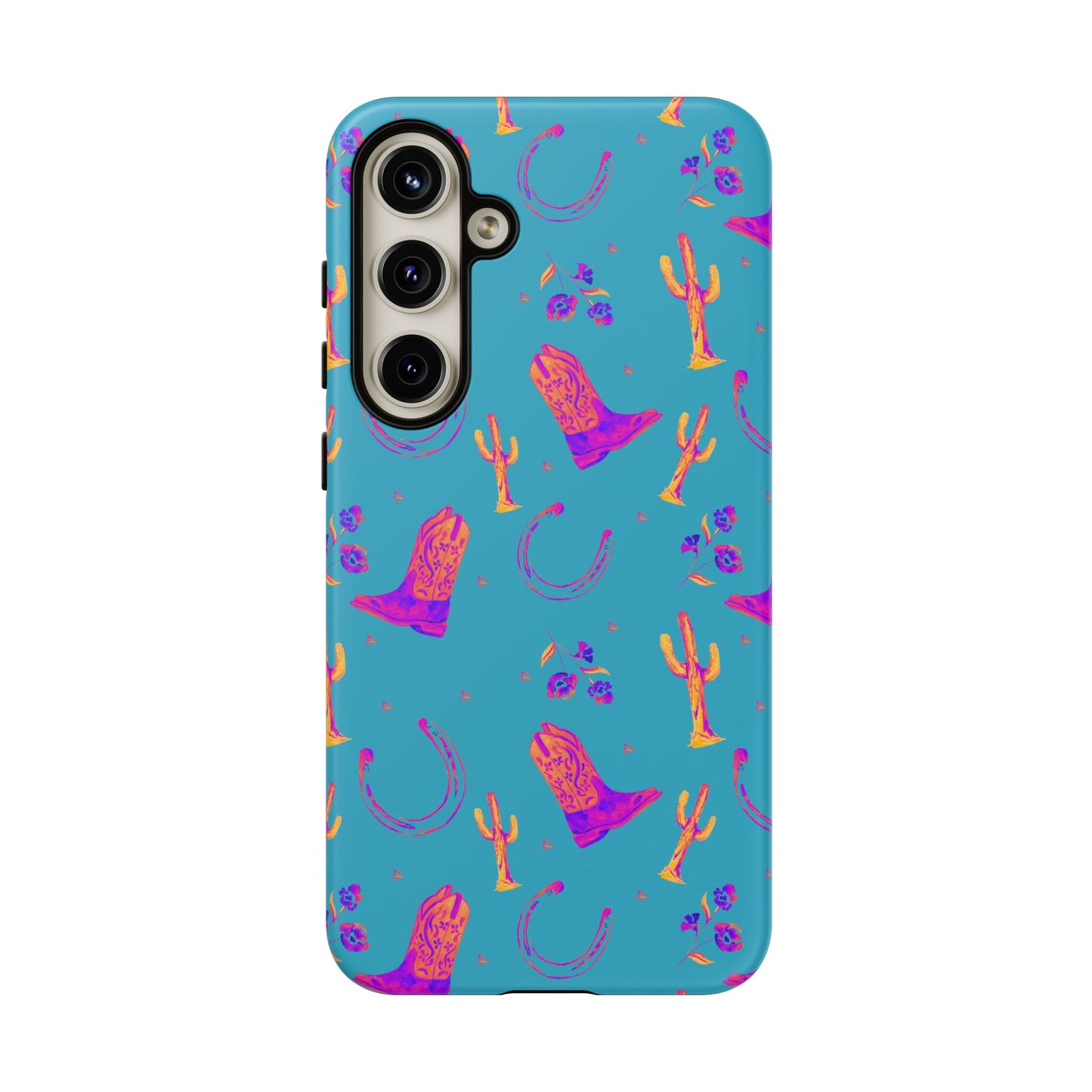 Lucky Boots in Teal Tough Phone Case