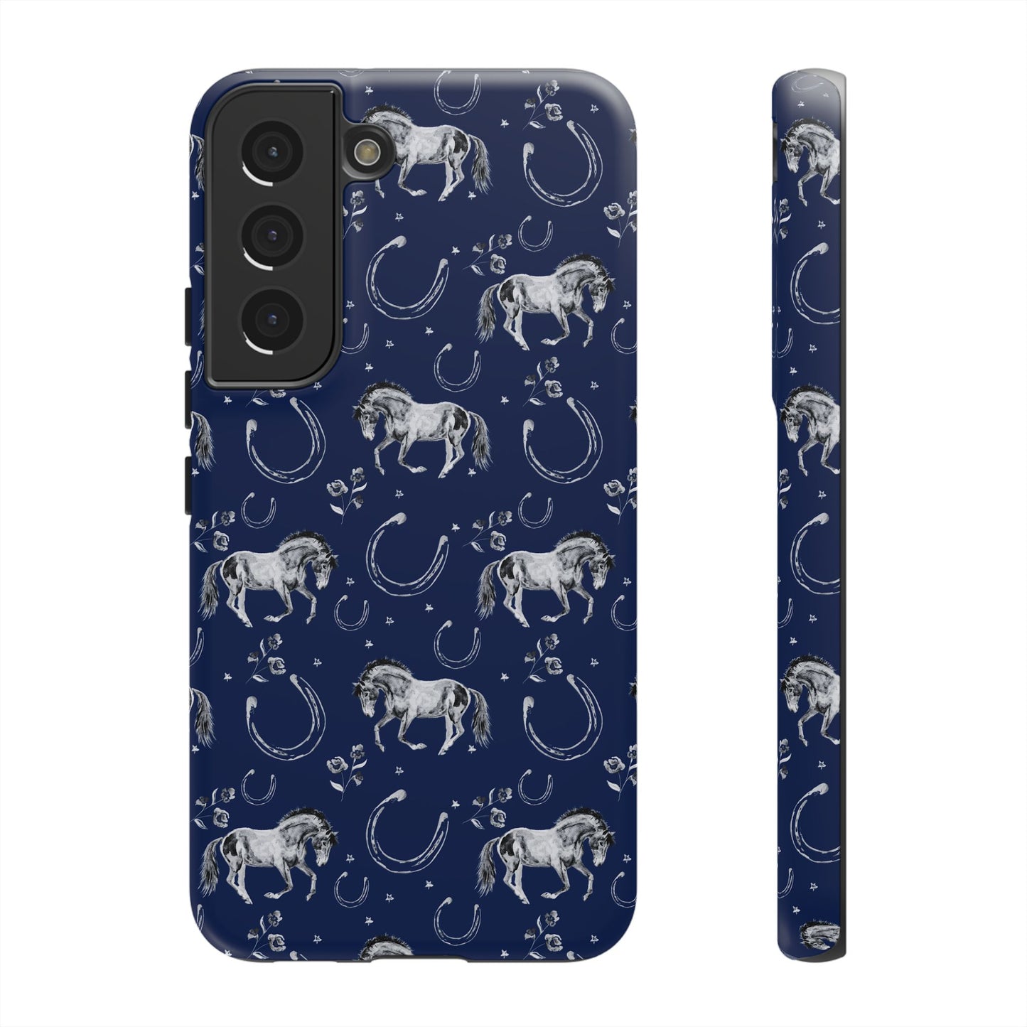 Lucky Mustang Tough Phone Case in Navy