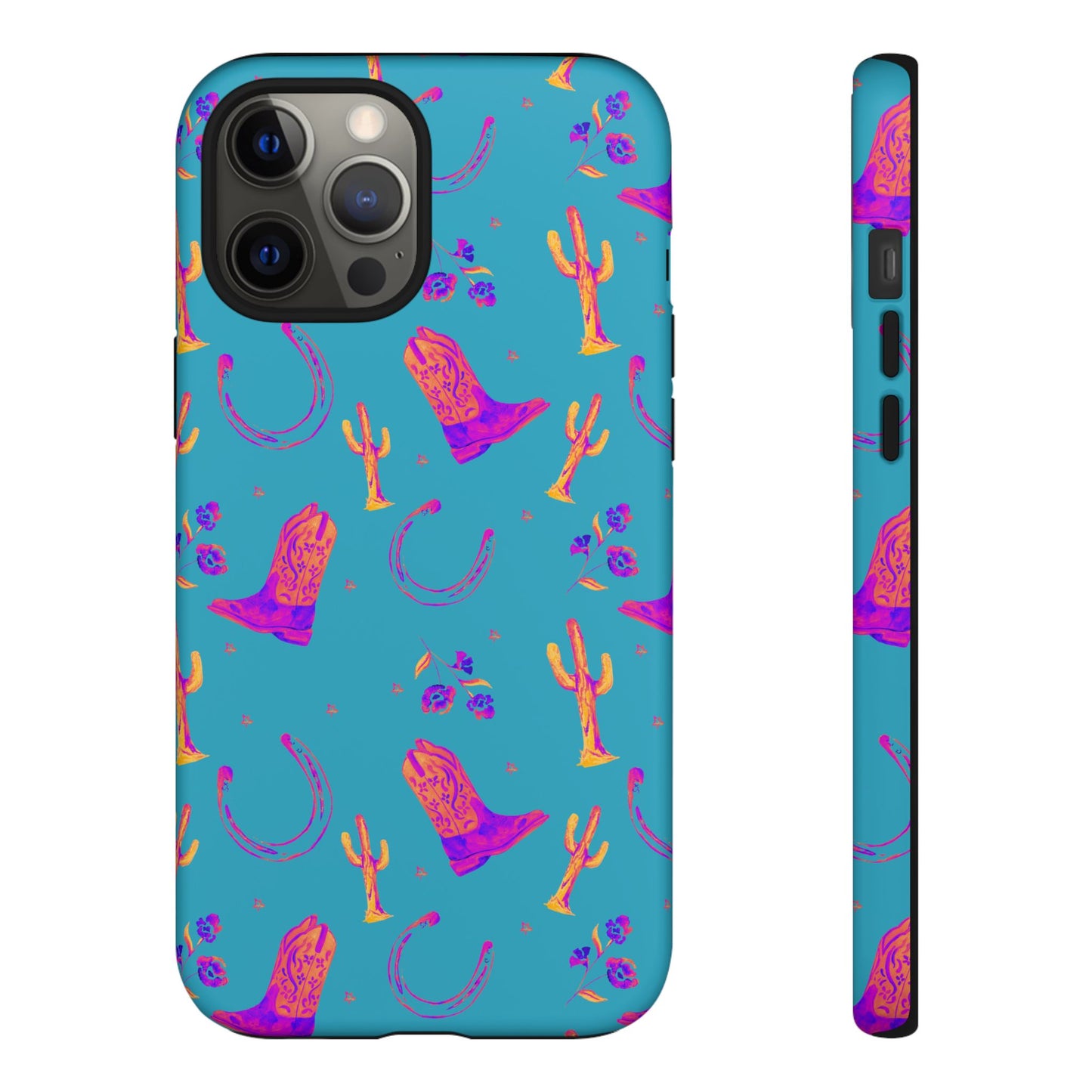 Lucky Boots in Teal Tough Phone Case