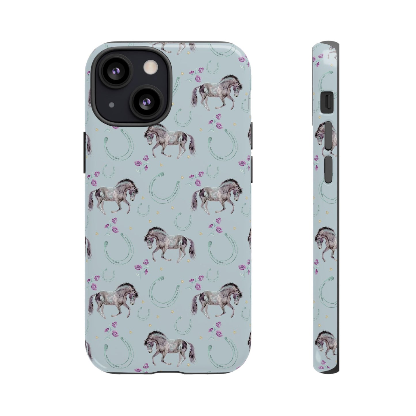 Luck Mustang Tough Phone Case - Light Blue