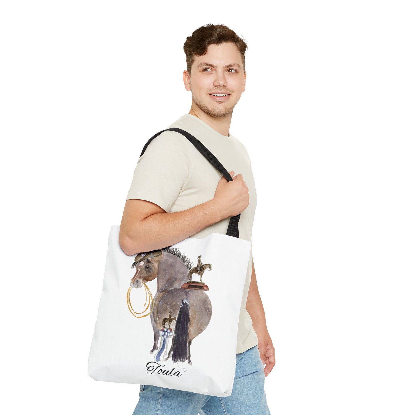 Adorable little Toula Tote Bag - Whimsical Equestrian Design