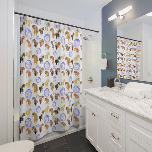 Shower Curtains - Adorable Little Elevate Equine herd