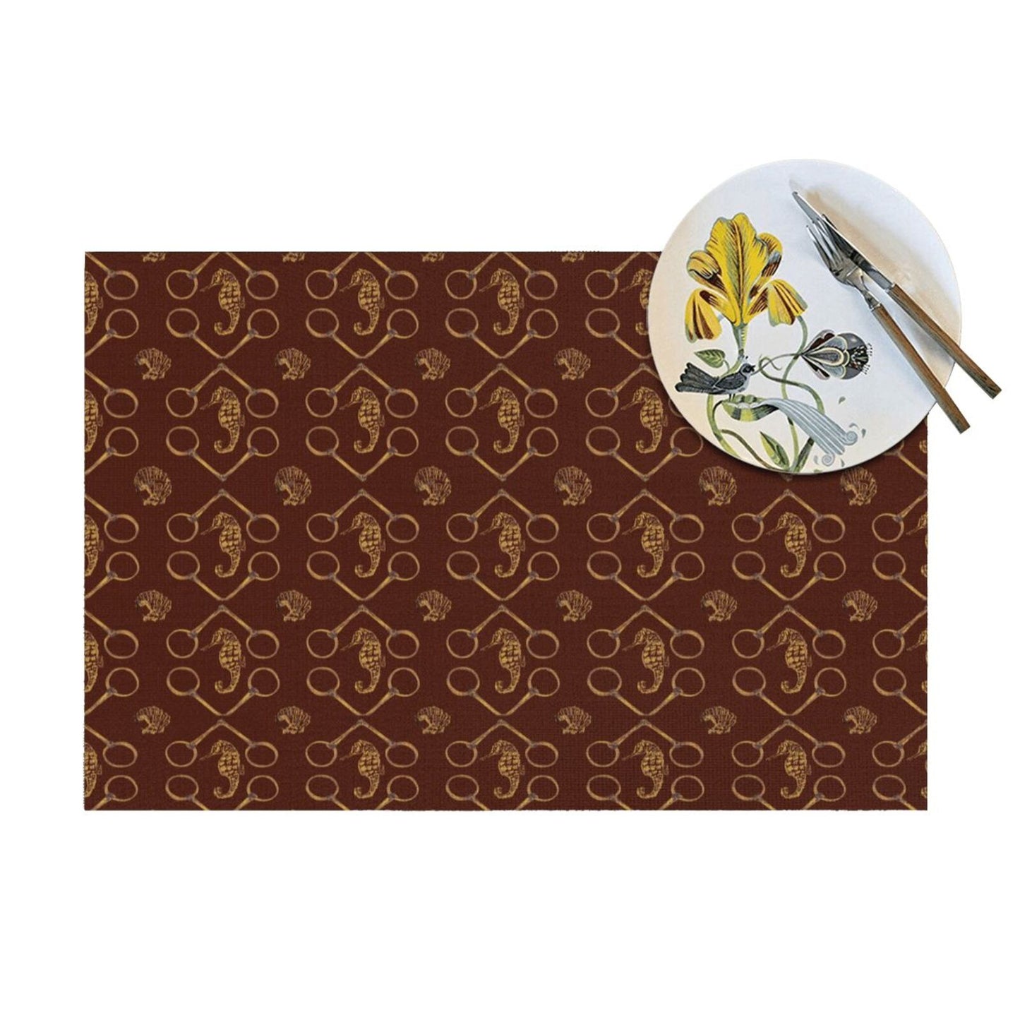 Seahorses and Bits Placemats Set of 4