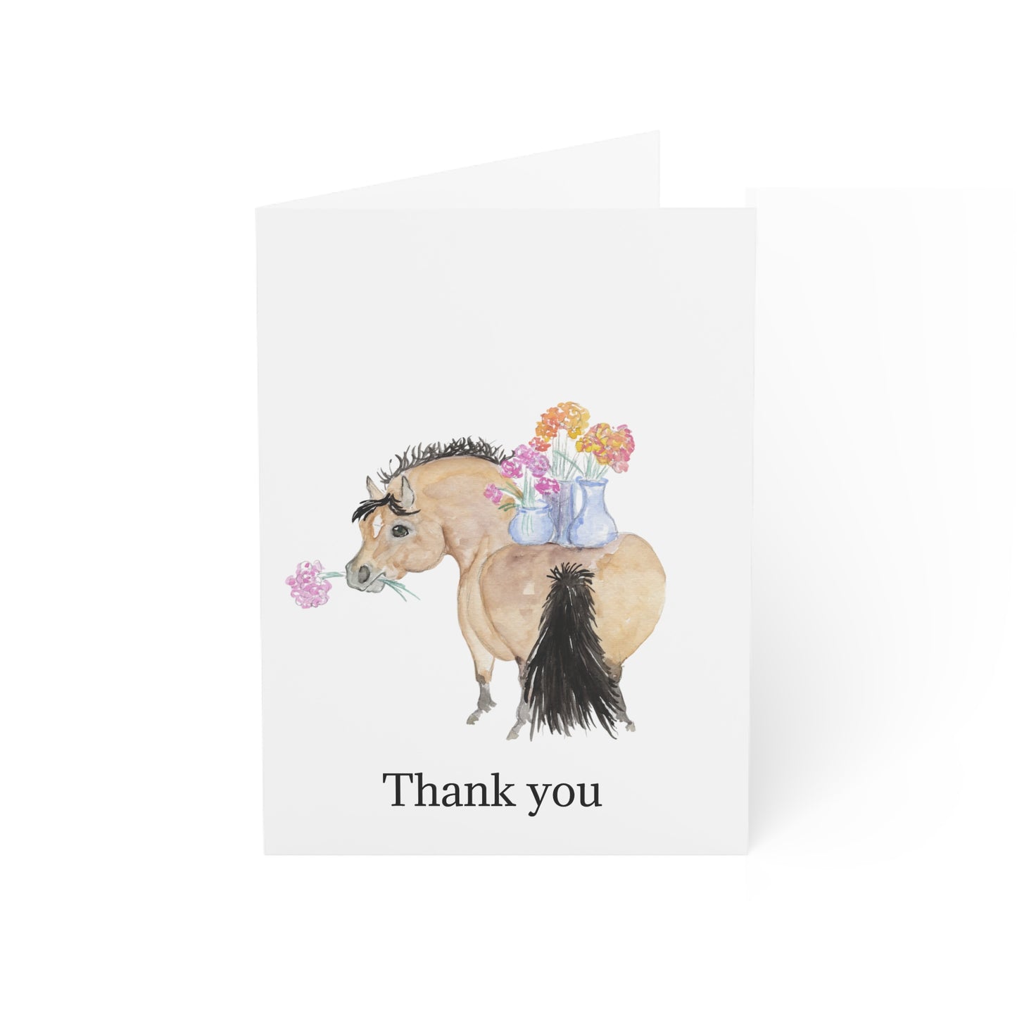 Adorable Ponies Single Greeting Card