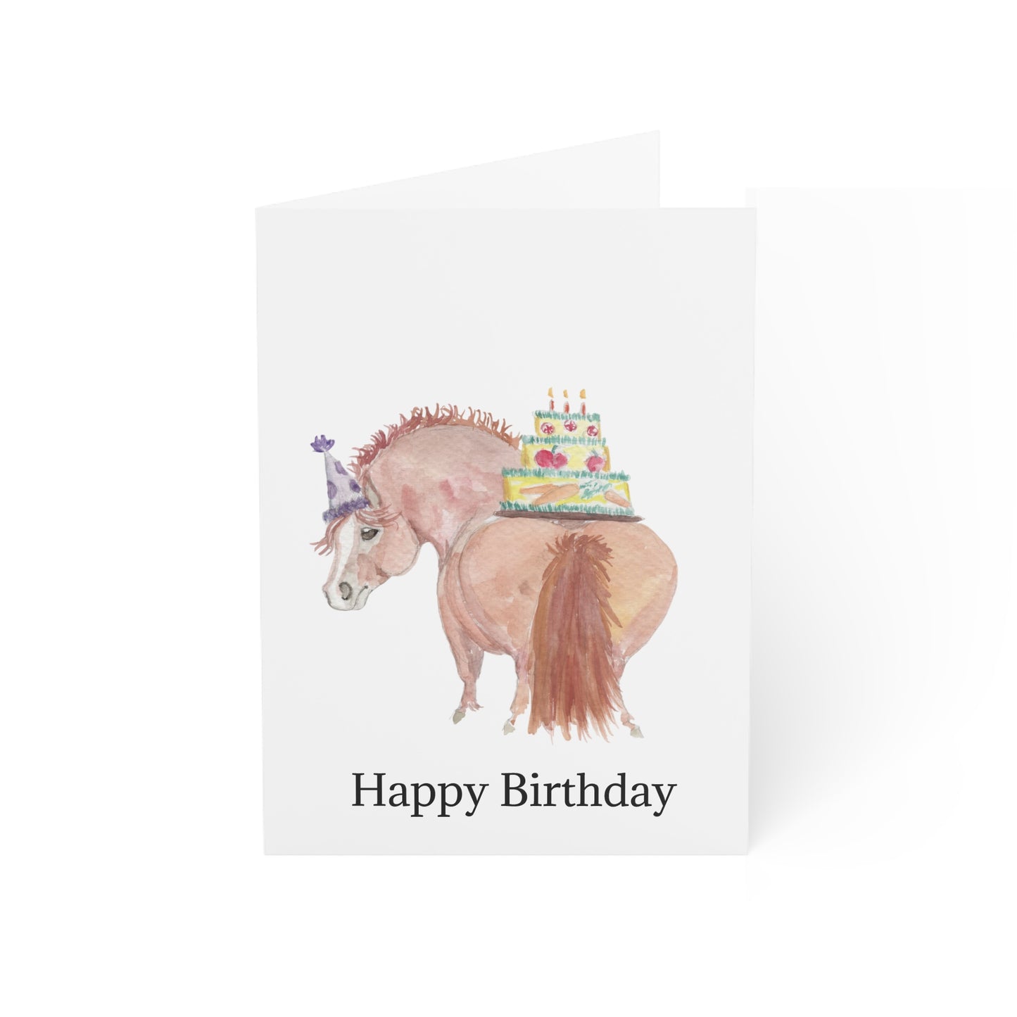 Adorable Ponies Single Greeting Card